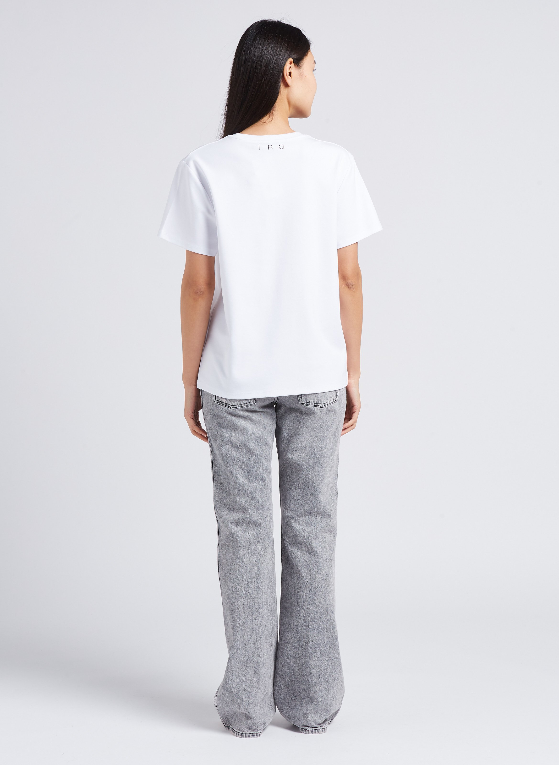 High-rise flared cotton jeans IRO Grey