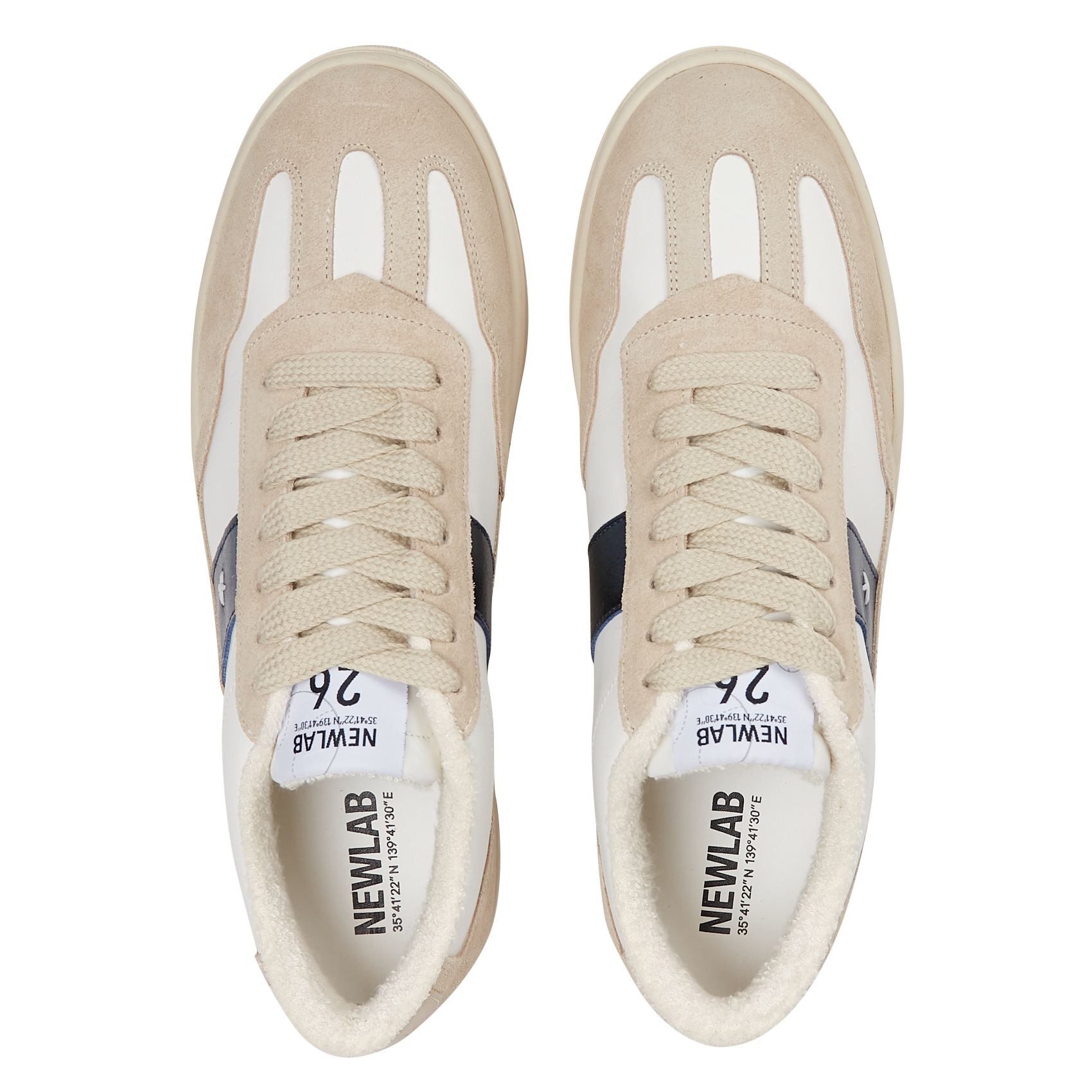 Baskets à semelle compensée en cuir Multicolore