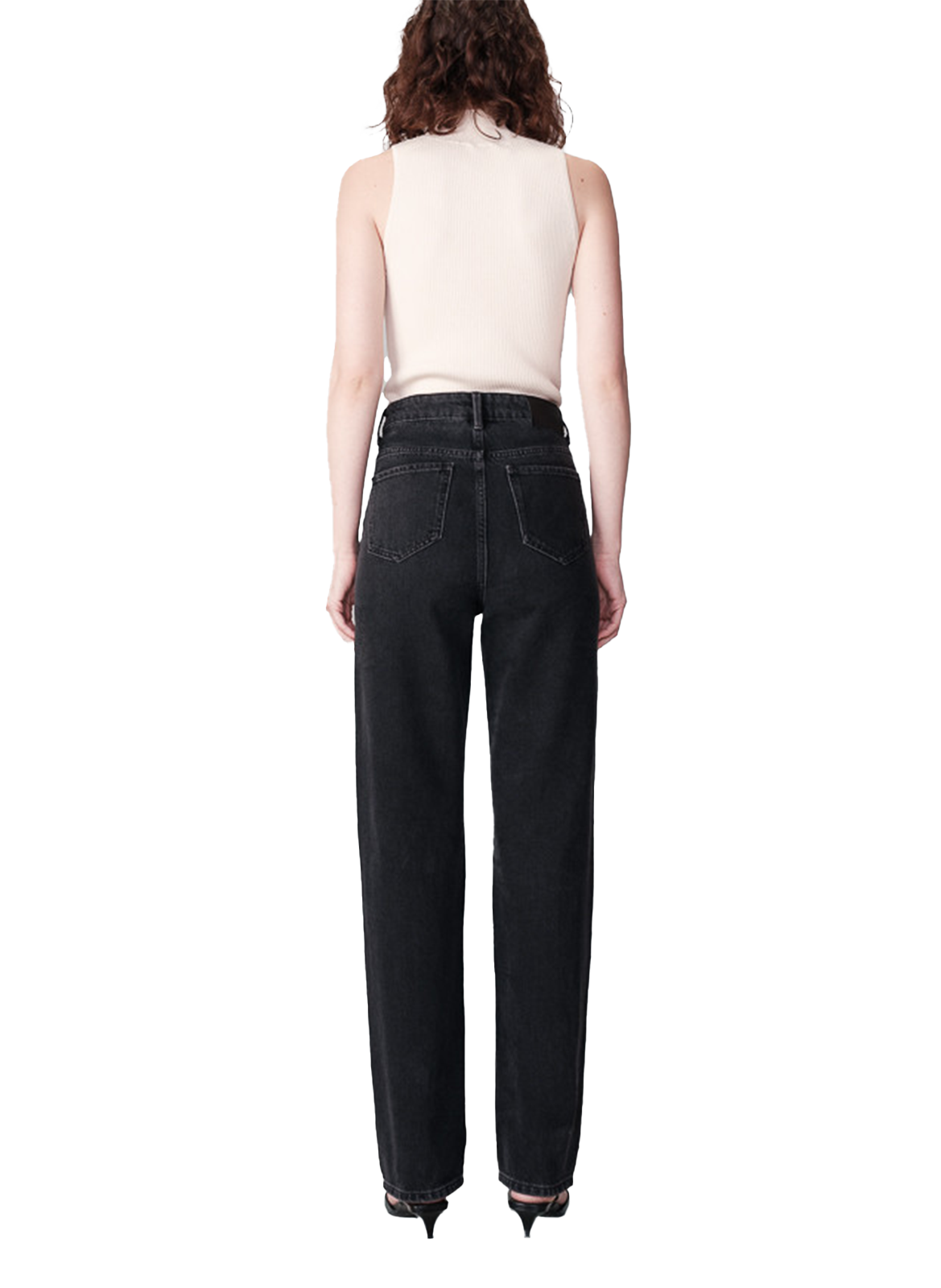 Baggy loose fit cotton jeans GRACE ET MILA Black