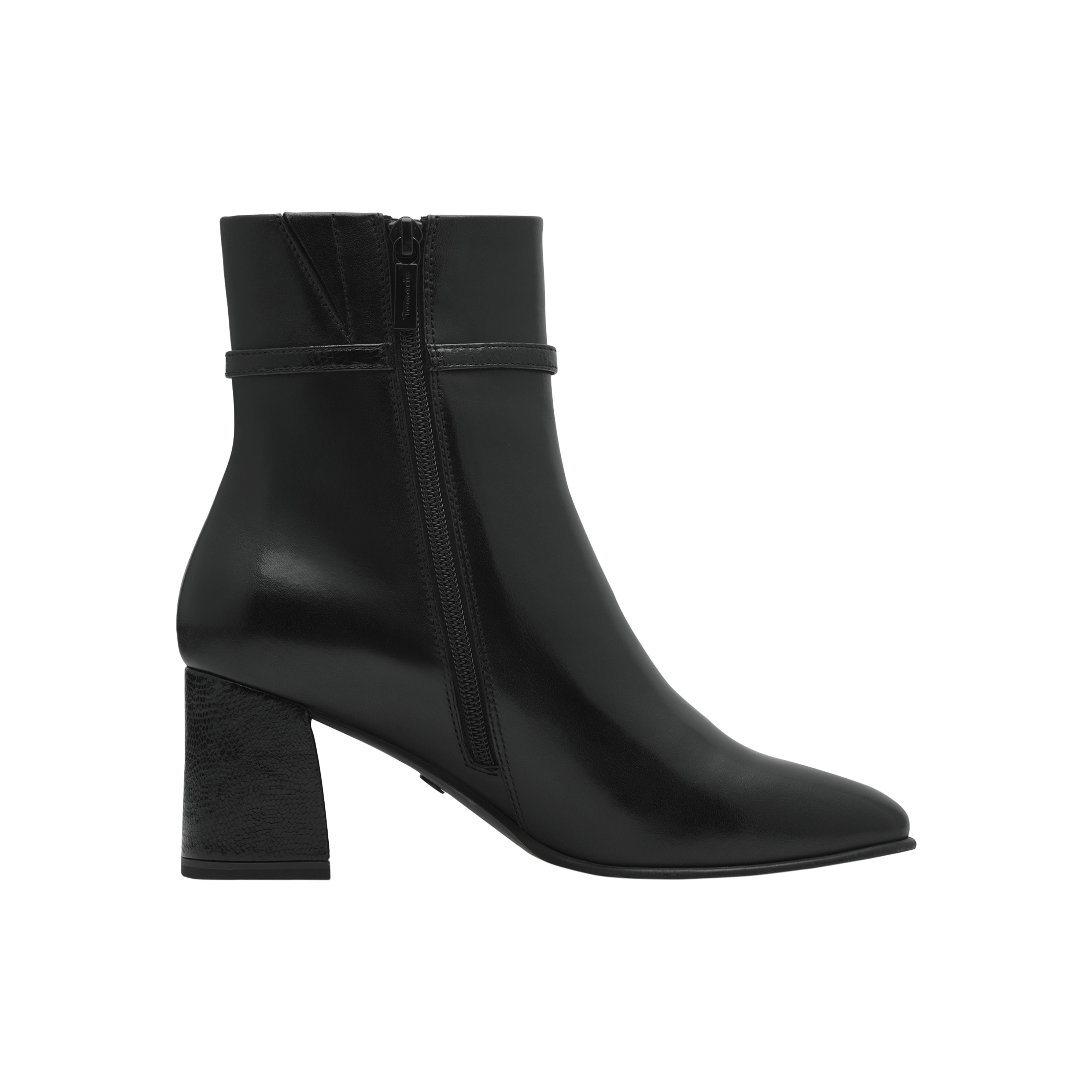 Leather ankle boot TAMARIS Black