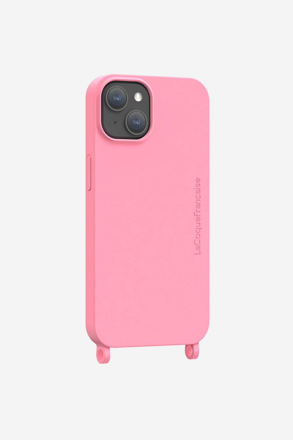 Soft touch phone case with rings for iPhone 15 Plus LA COQUE FRANCAISE Pink