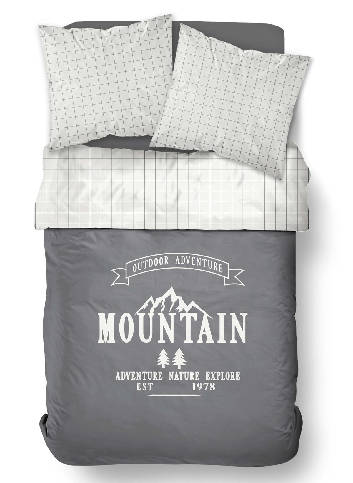 Cotton bedding set TODAY LINGE DE MAISON Grey