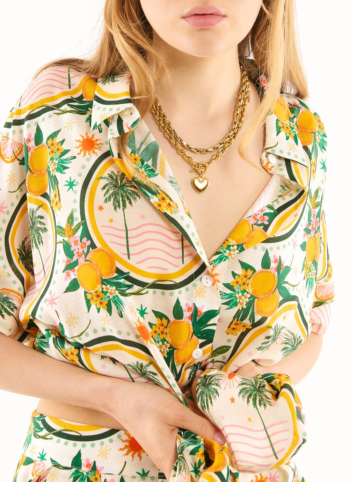 Chemise col classique WILD Yellow