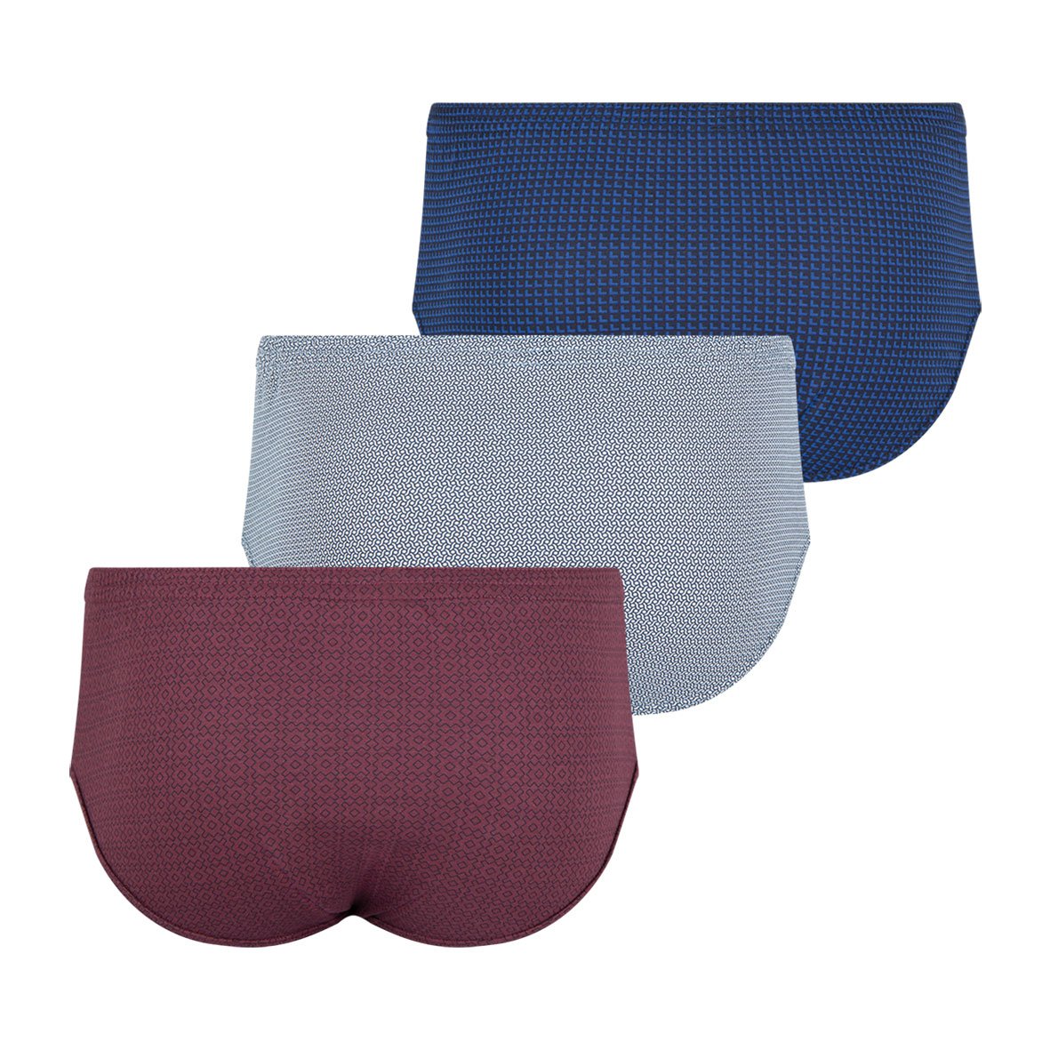 Pack of 3 high-waisted closed men's fancy briefs by Eminence EMINENCE Blue