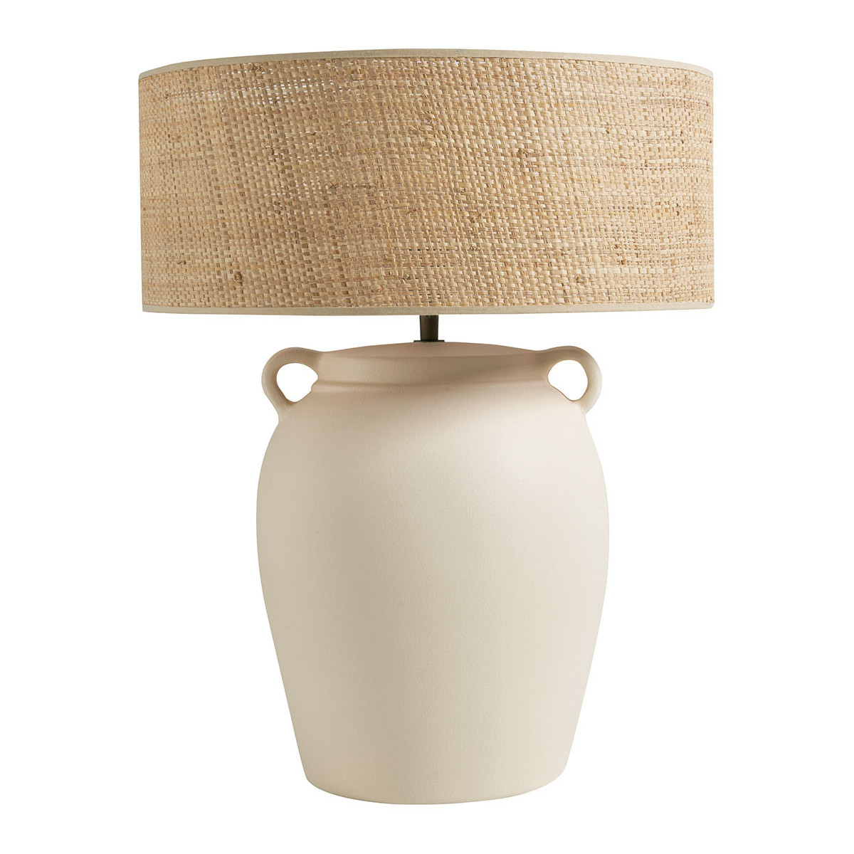 Ceramic amphora table lamp base - ø 29 x 44.5 cm - white BLANC D'IVOIRE Black