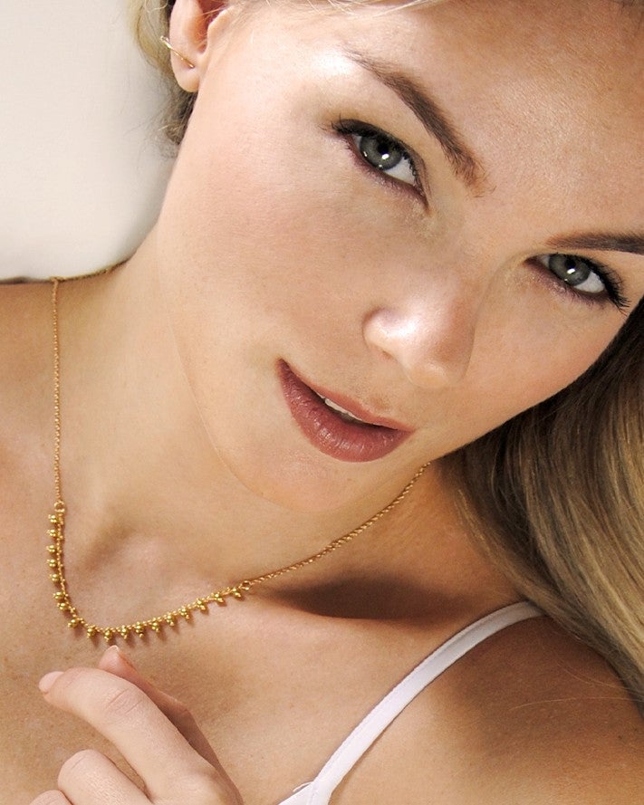 Fine gold necklace NILAI Golden