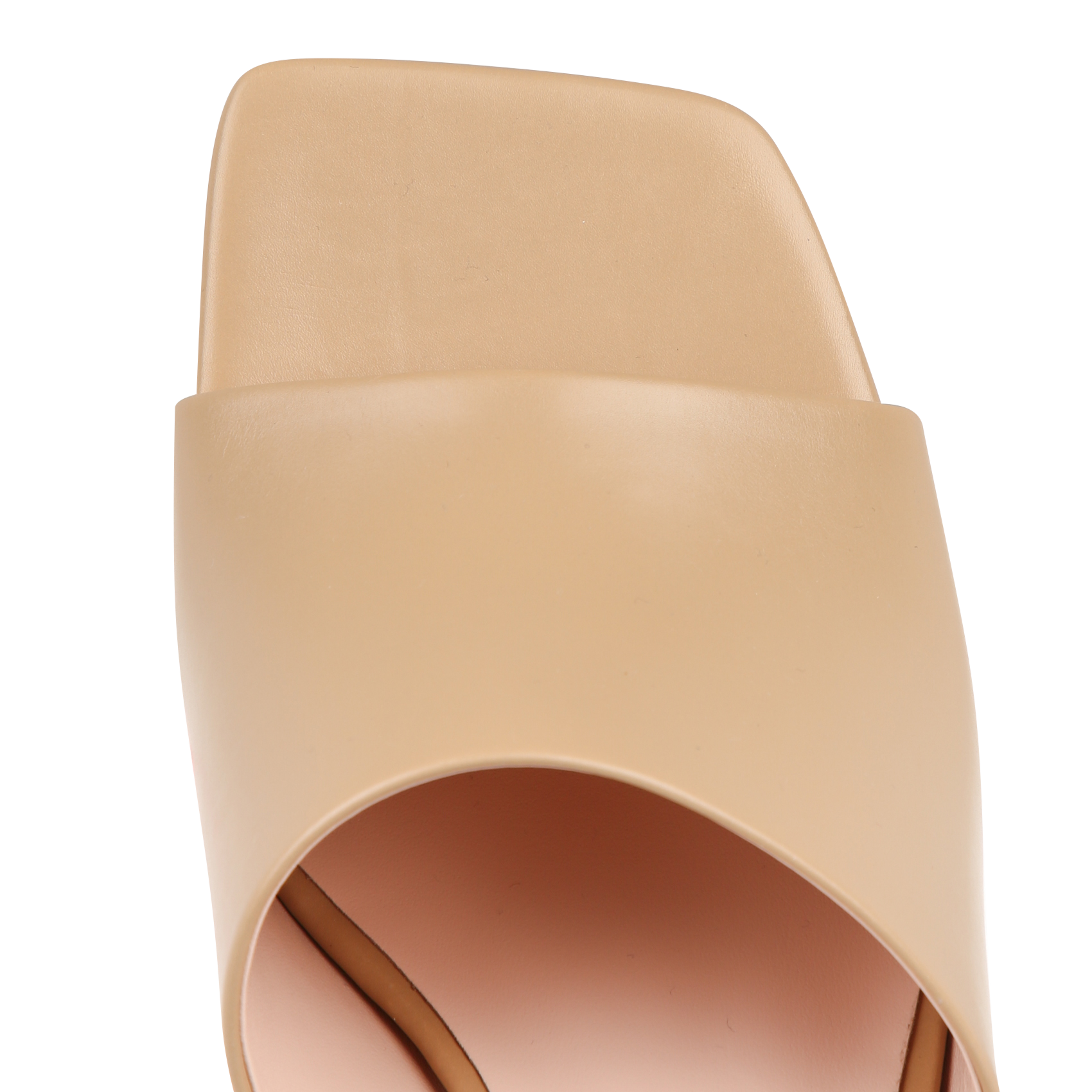 Sandales hautes en cuir MI/MAI Beige