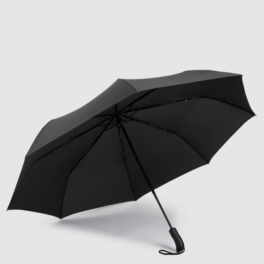 Automatic open/close windproof umbrella PIQUADRO Black