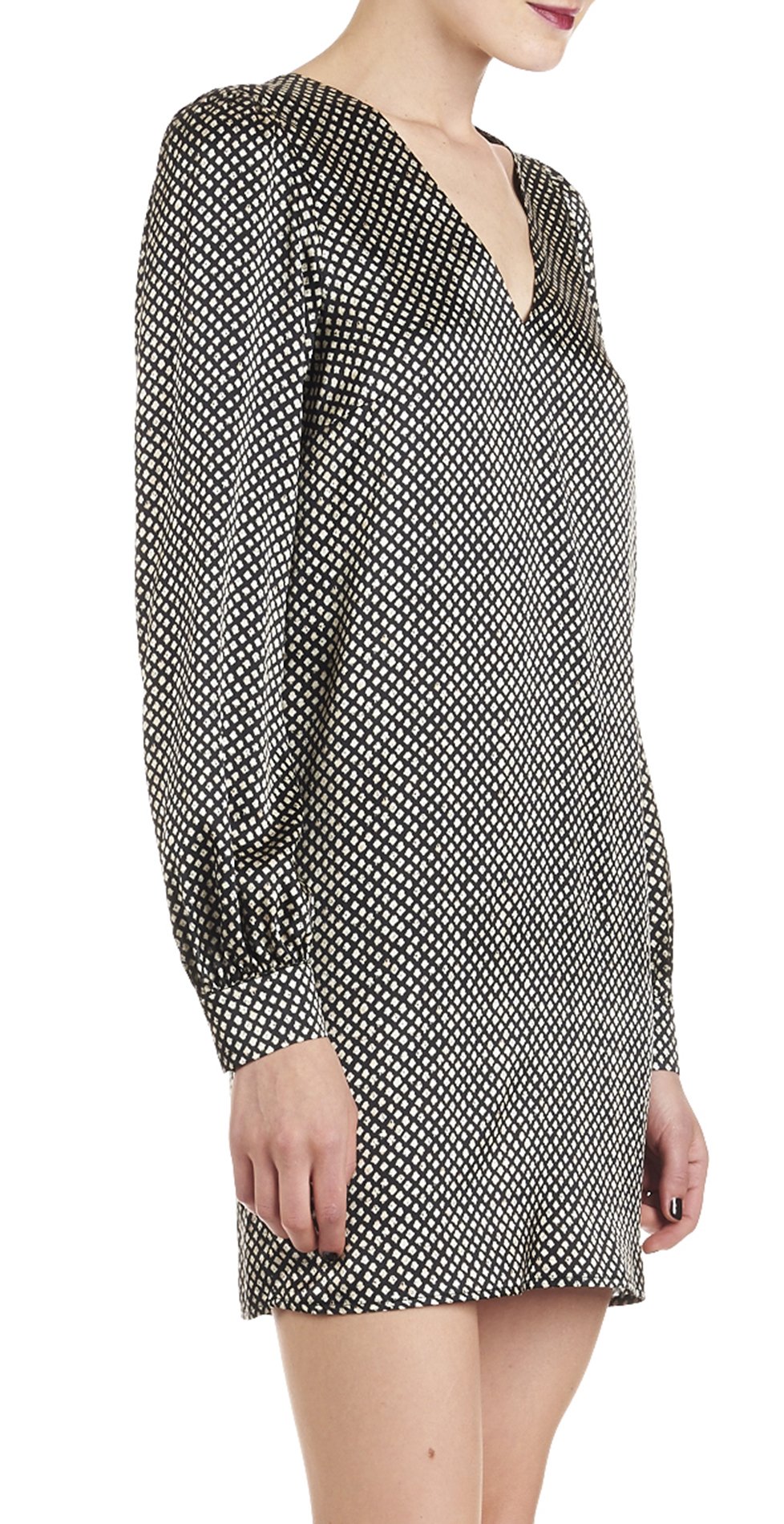 Stretch silk dress ATTIC AND BARN Black