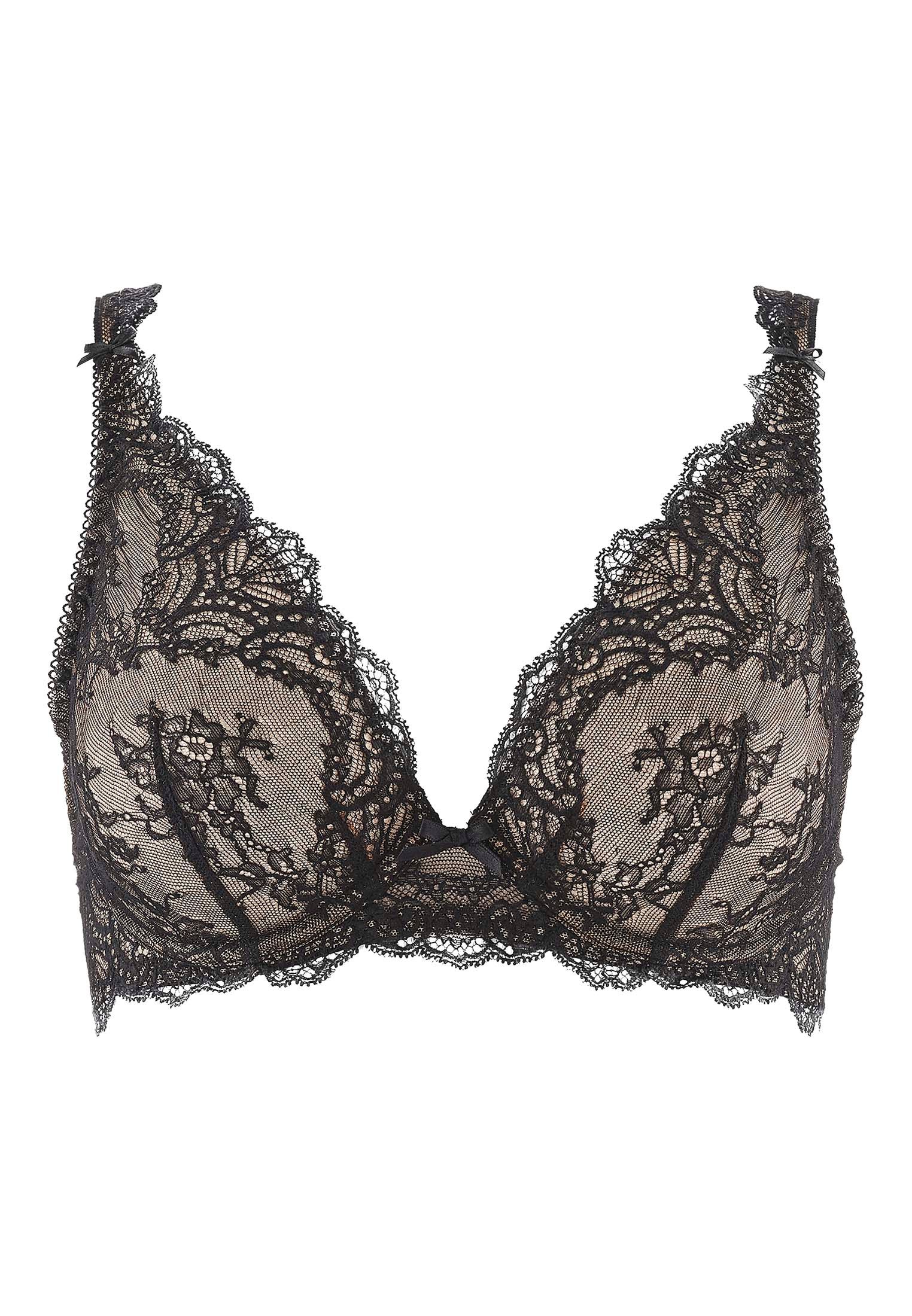 A la Folie kohl black underwired triangle bra AUBADE Black