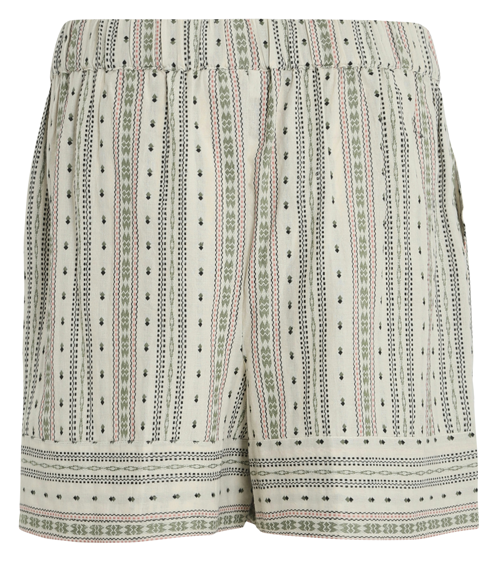 Short rayé en coton VILA Beige