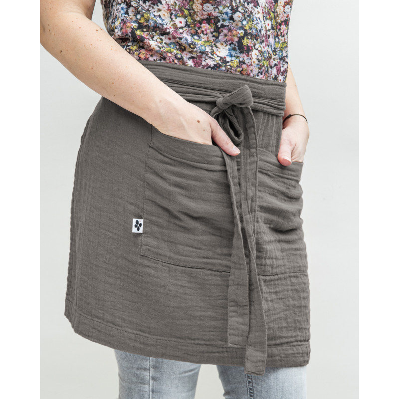 Tablier de chef en gaze de coton L'EFFET PAPILLON