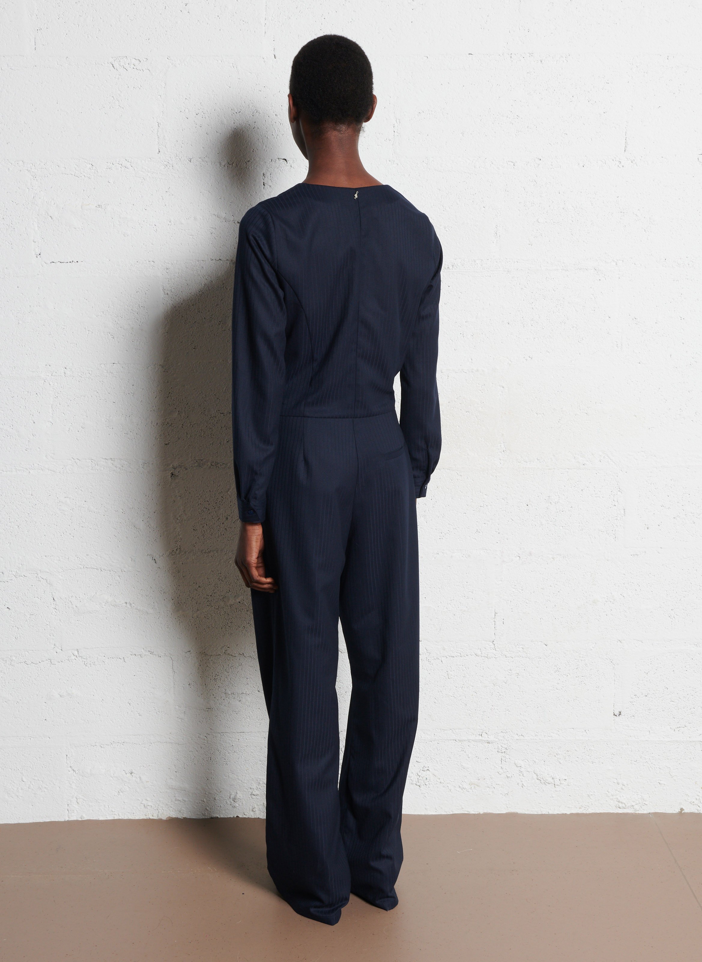 Combinaison droite rayée ONE STEP Bleu