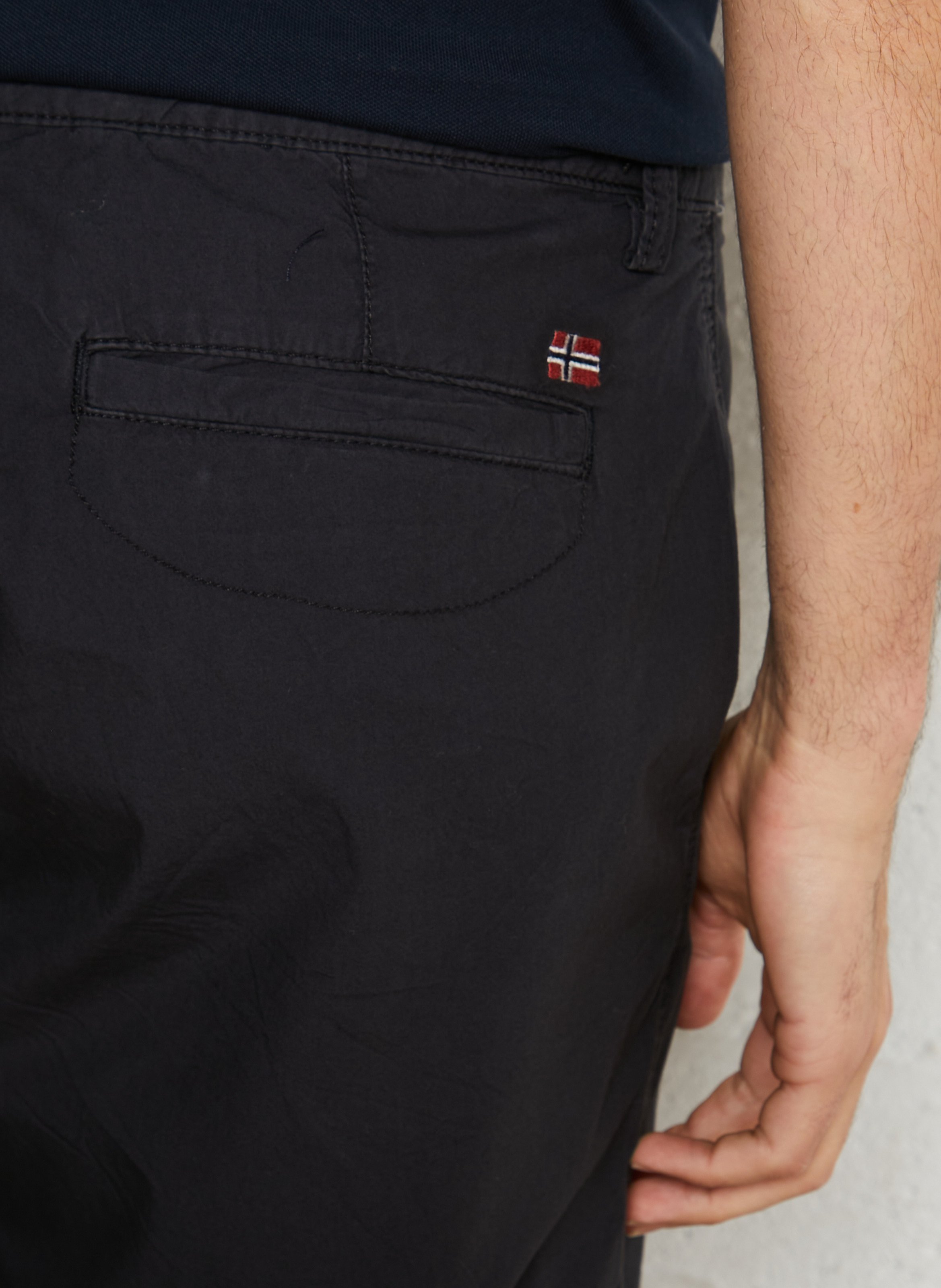 Straight cotton shorts NAPAPIJRI Black