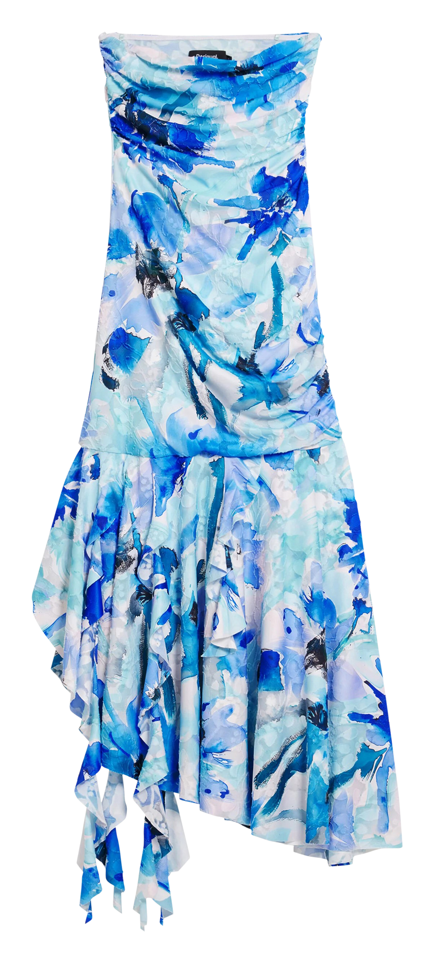 Robe midi imprimée DESIGUAL Bleu