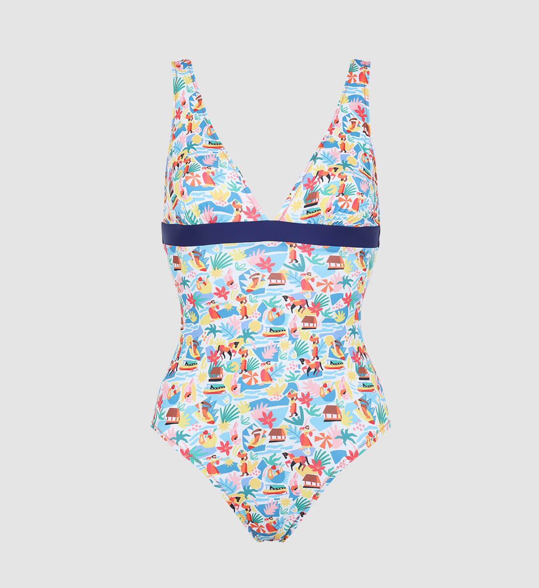 One-piece swimsuit - Surf with Claire Prouvost GILI'S Multicolored