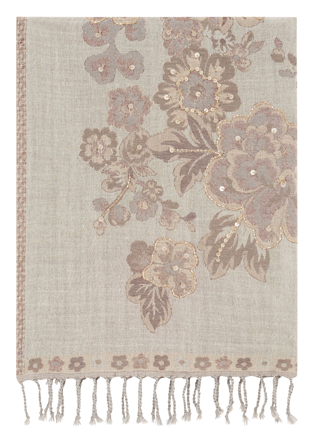 Floral wool scarf GERARD DAREL Beige