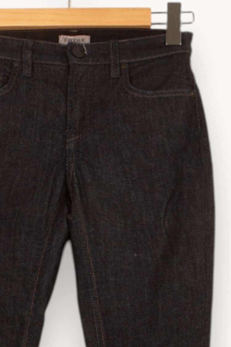 Cropped slim jeans with studs FILIPPA K - Seconde Main Blue