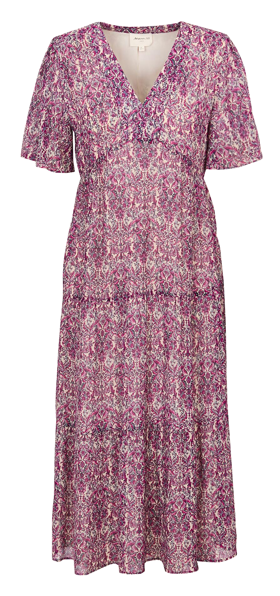 Robe longue cintrée col V MAISON 123 Violet