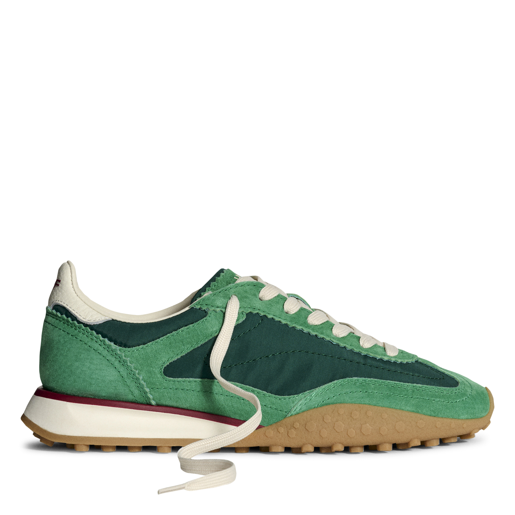 Niedrige Sneaker aus Leder-Mix HOFF Grun