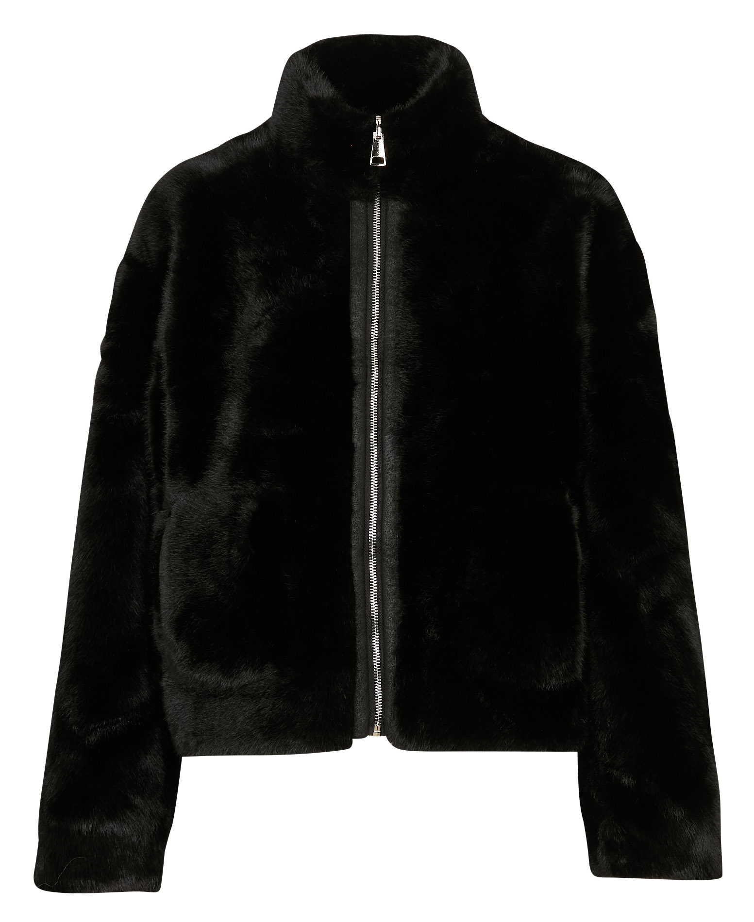 Round neck reversible jacket LA FEE MARABOUTEE Black