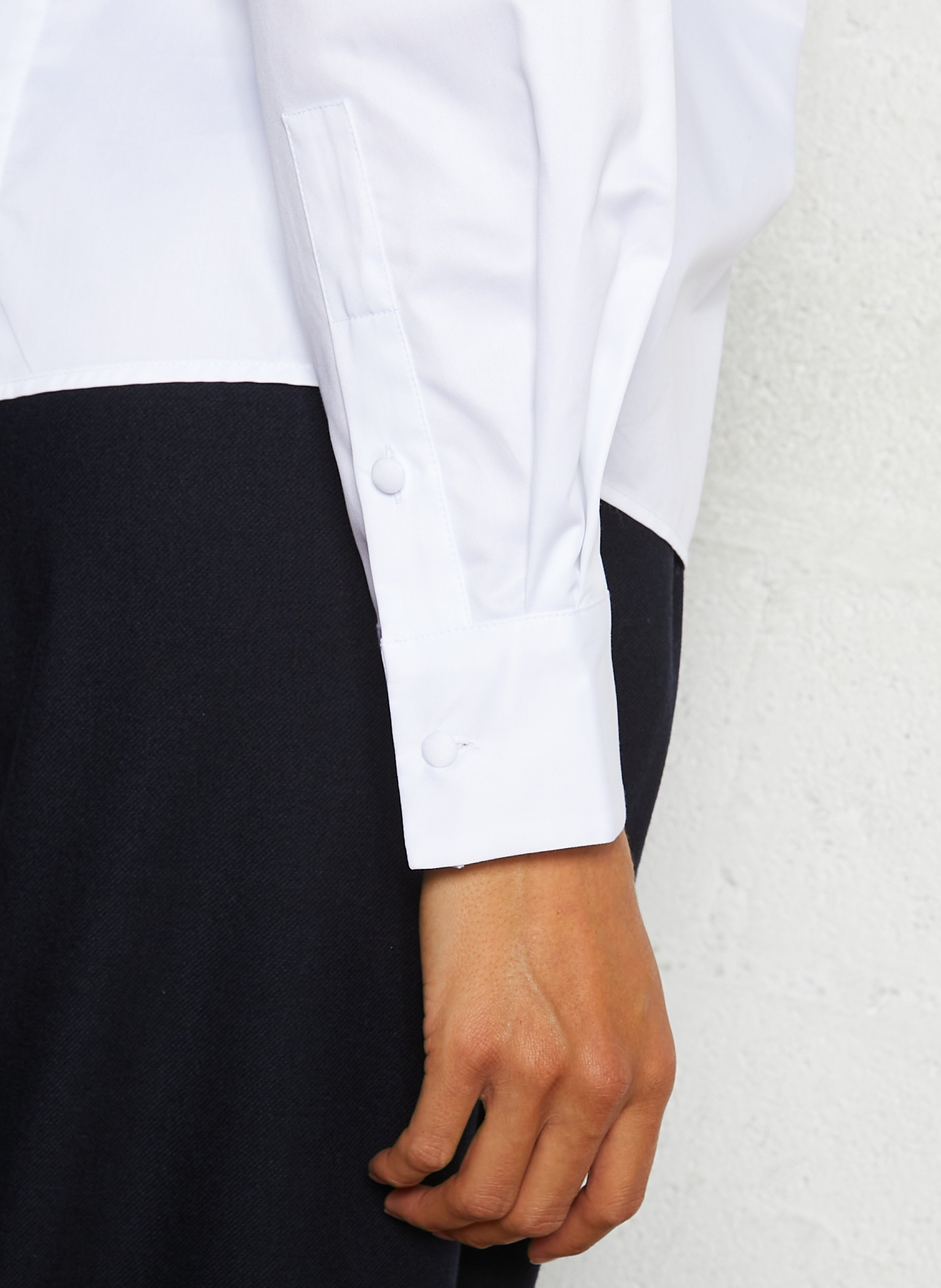 Chemise droite en coton MARGAUX LONNBERG Blanc