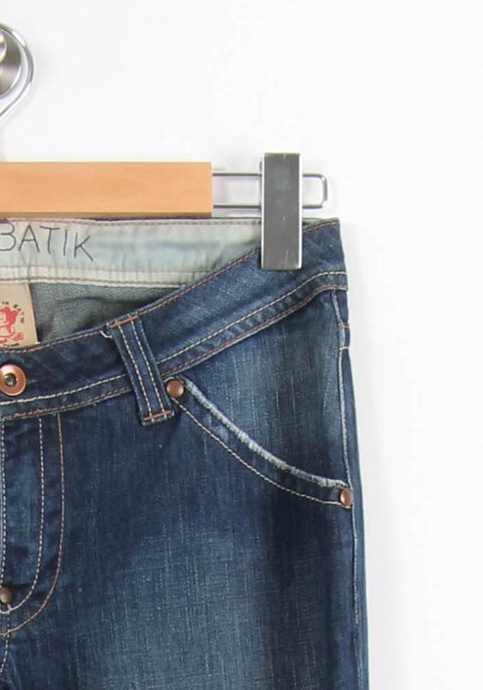 Cropped slim jeans with studs ANTIK BATIK - Seconde Main Blue