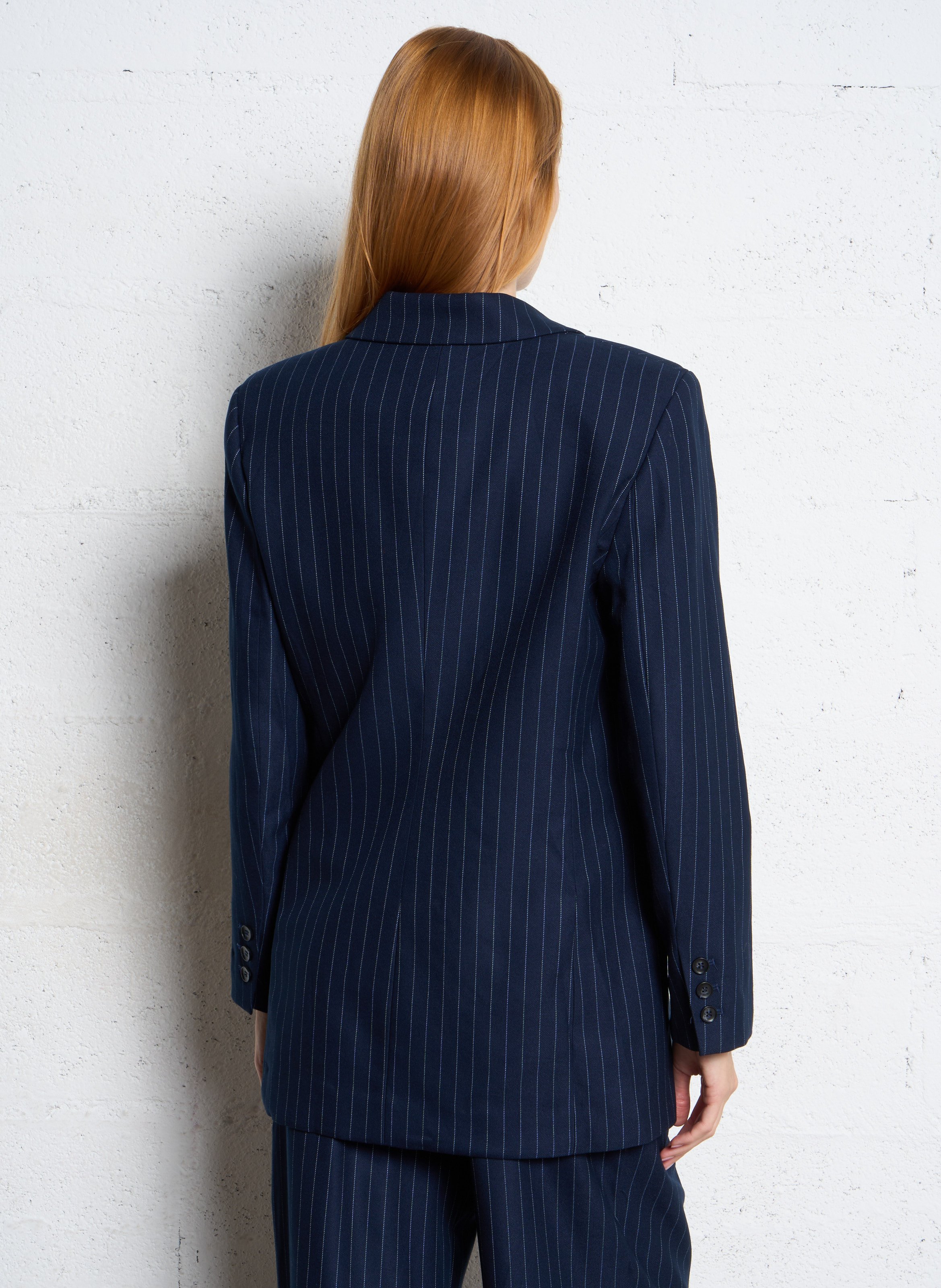 Gerade geschnittener Blazer mit Streifen THE KORNER Blau