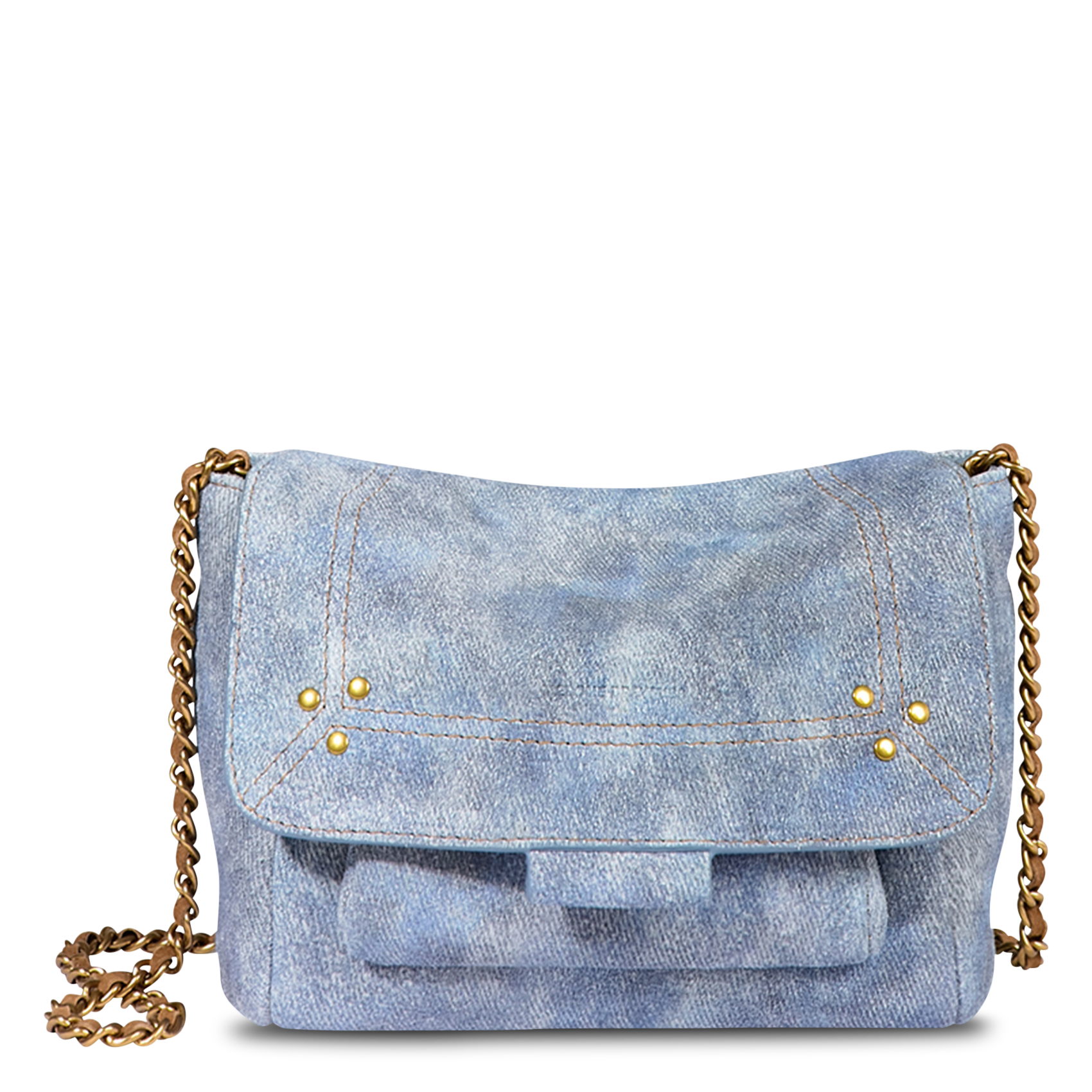 Leather flap shoulder bag JEROME DREYFUSS Blue