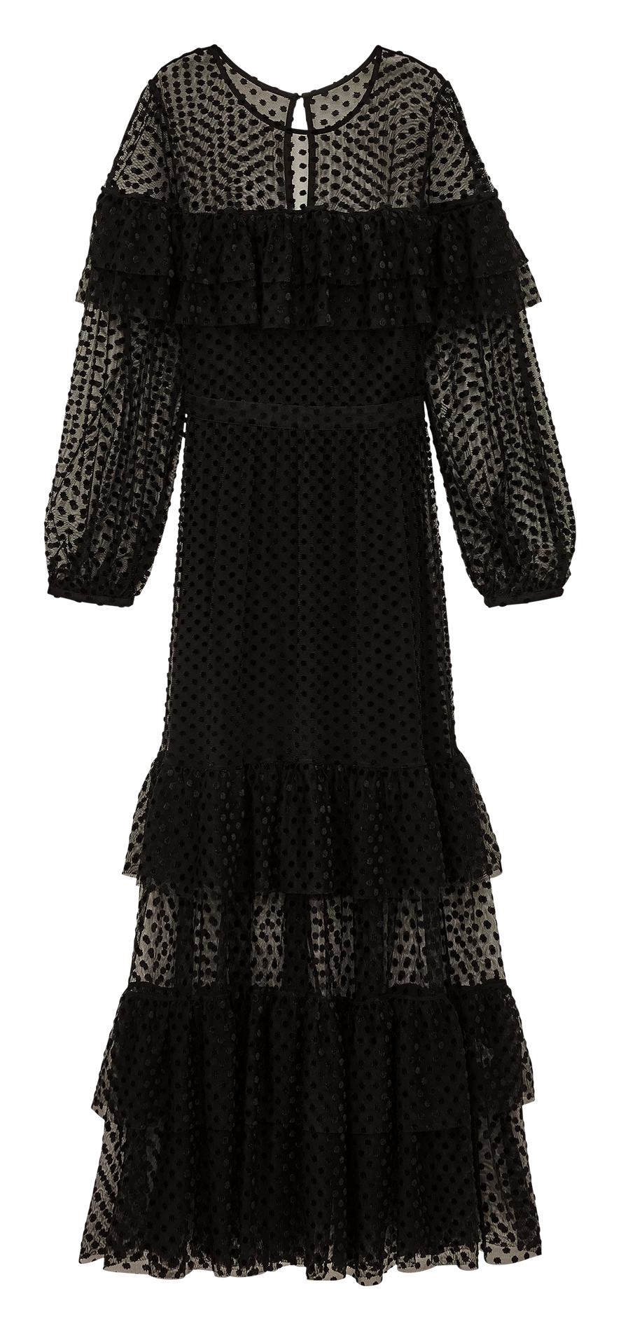 Robe longue col rond à pois BA&SH Noir