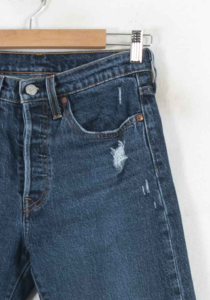 Cropped slim jeans with studs LEVI'S - Seconde main Blue