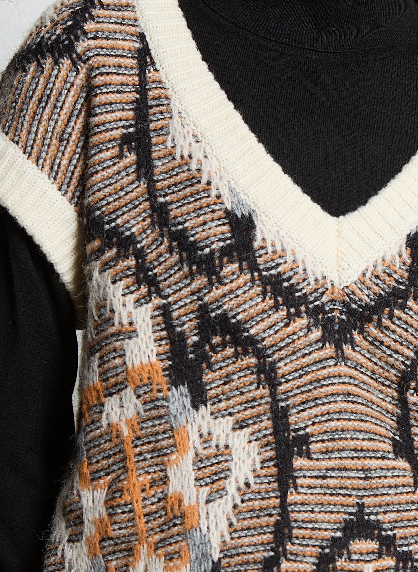 Pull col V en laine mélangée MAISON 123 Beige