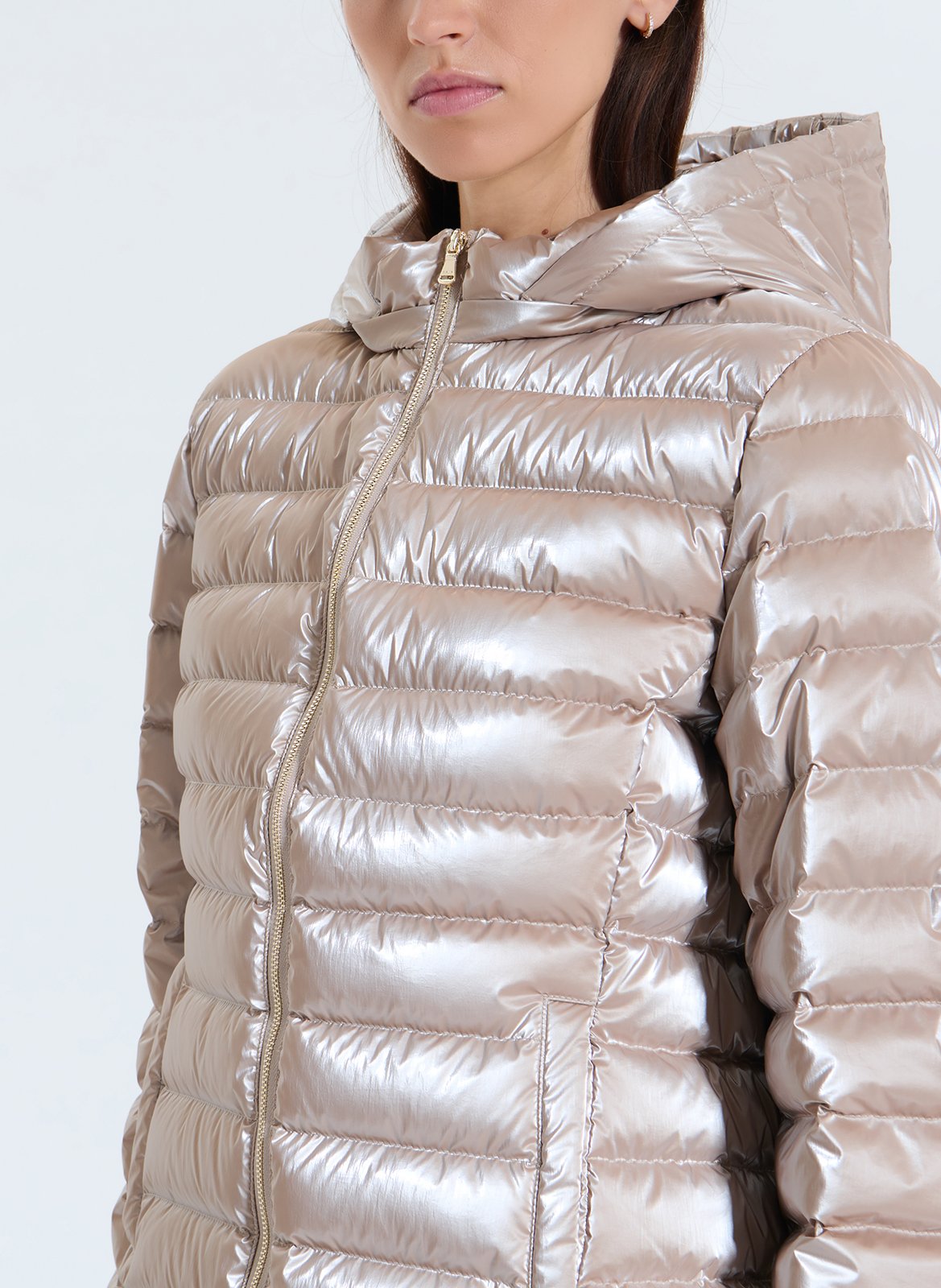 High-neck padded jacket ZAPA Brown