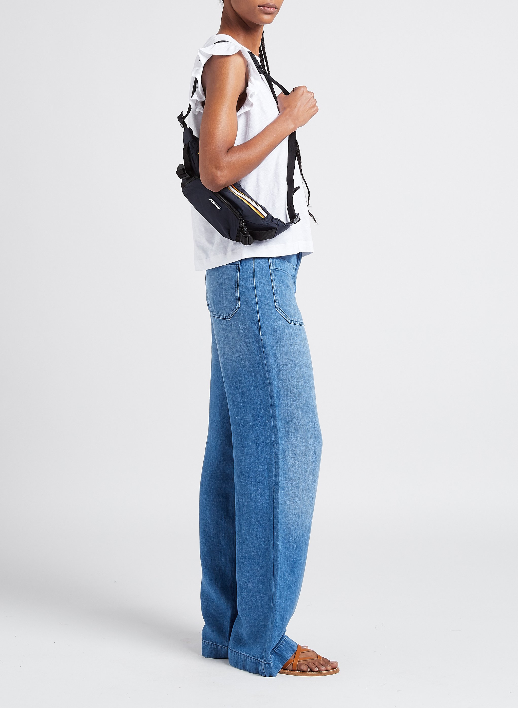 Sac banane en nylon imperméable K-WAY Bleu