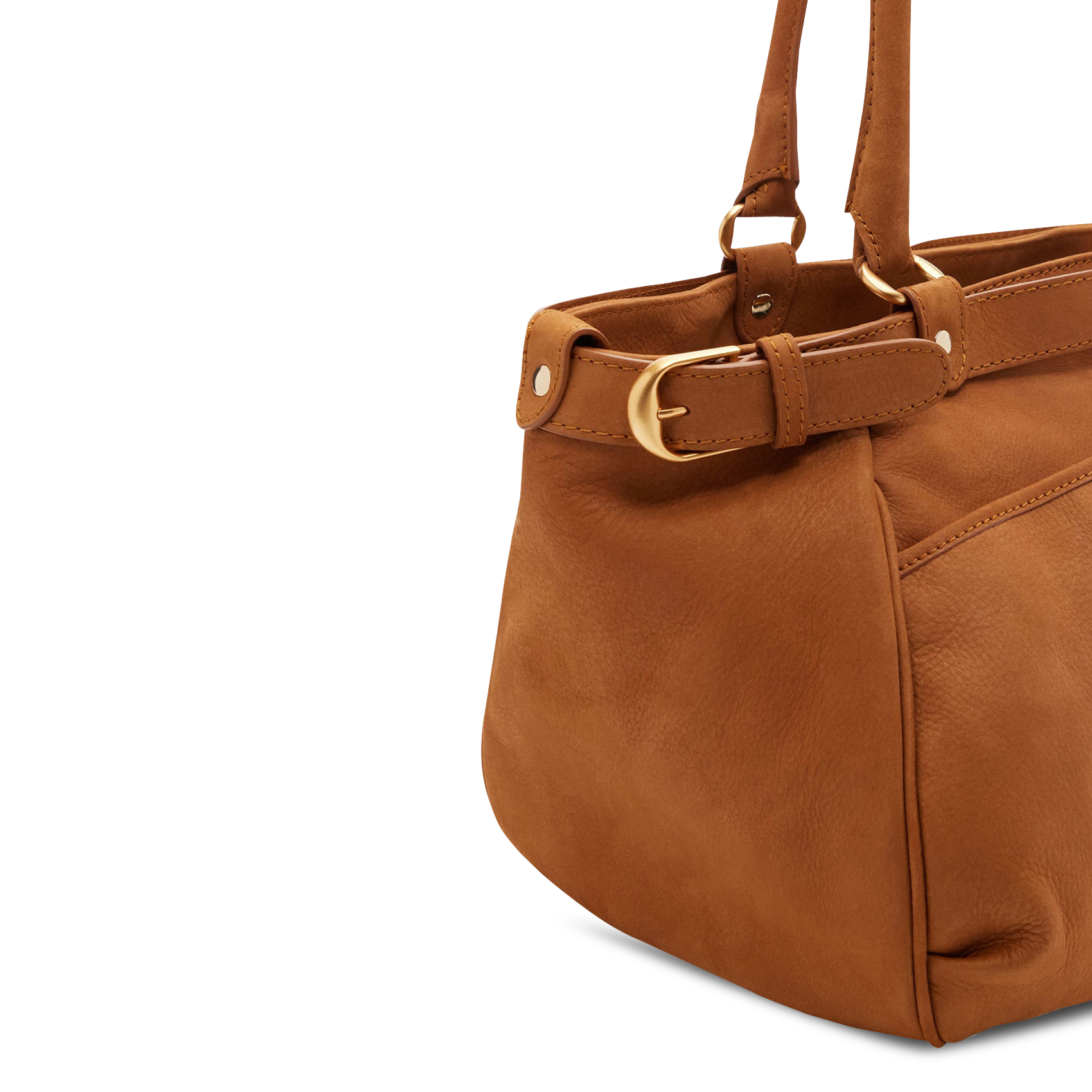 Leather handbag VANESSA BRUNO Brown