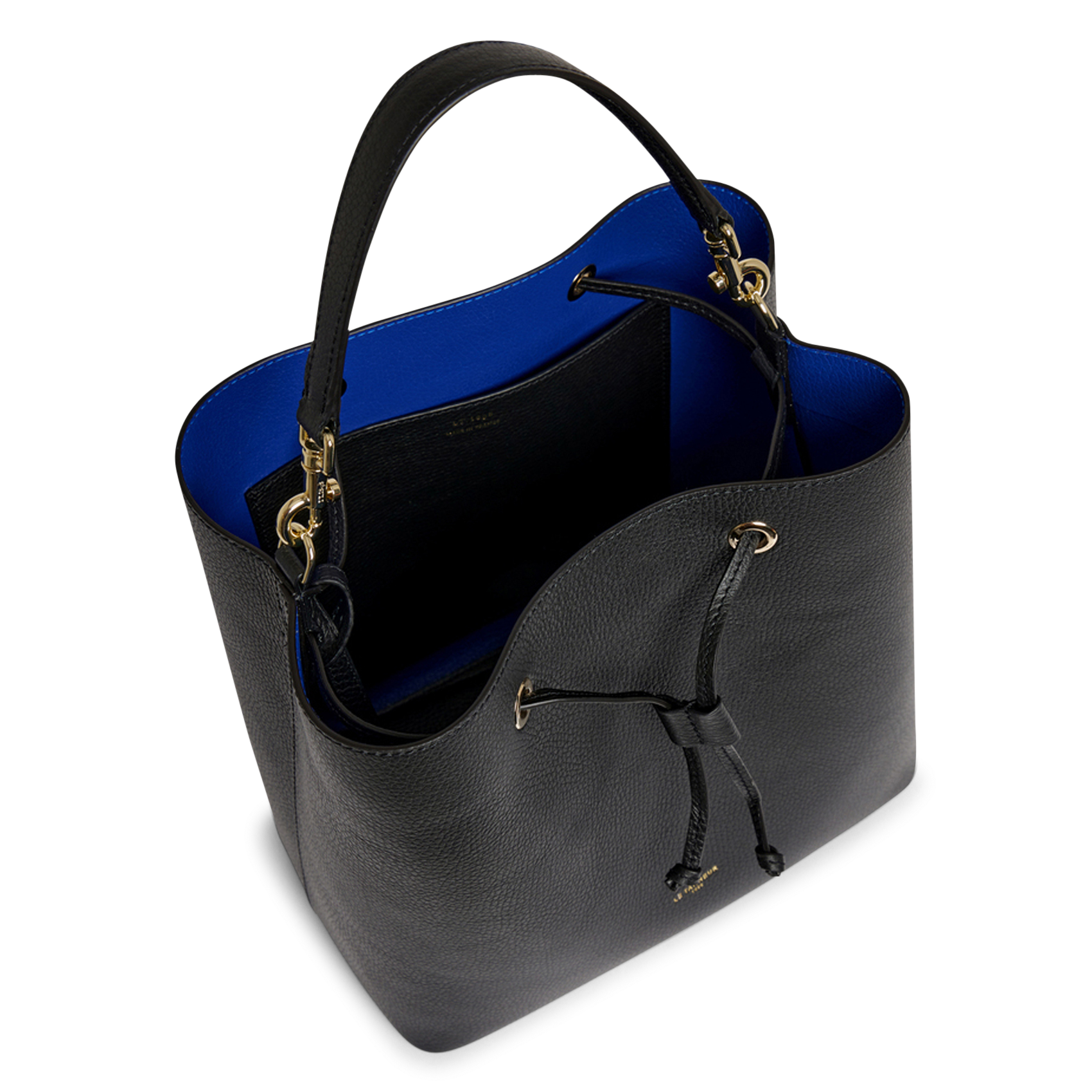 Grand sac seau en cuir grainé LE TANNEUR Noir
