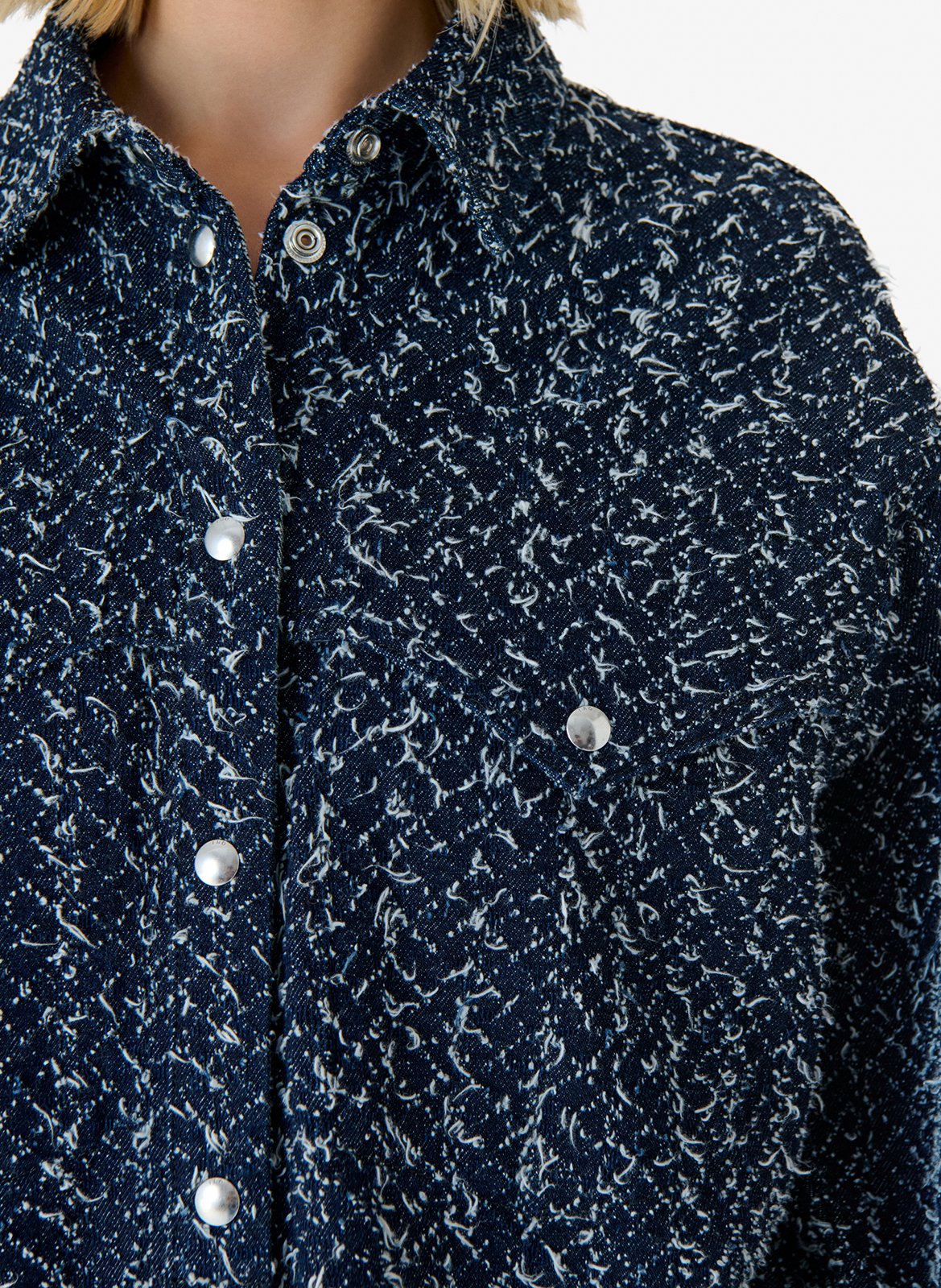 Oversized classic collar cotton overshirt IRO Blue