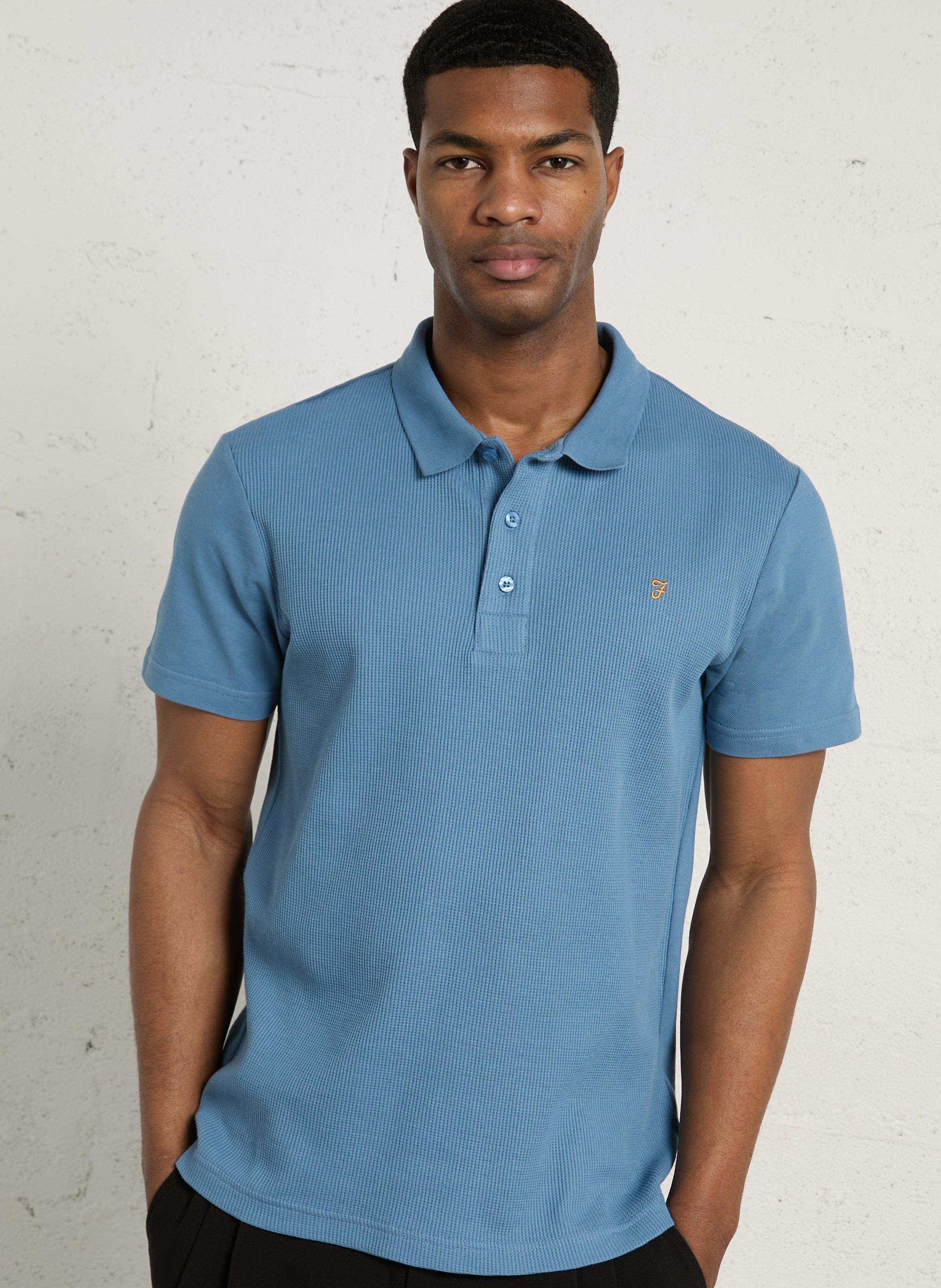 Straight stretch organic cotton polo FARAH