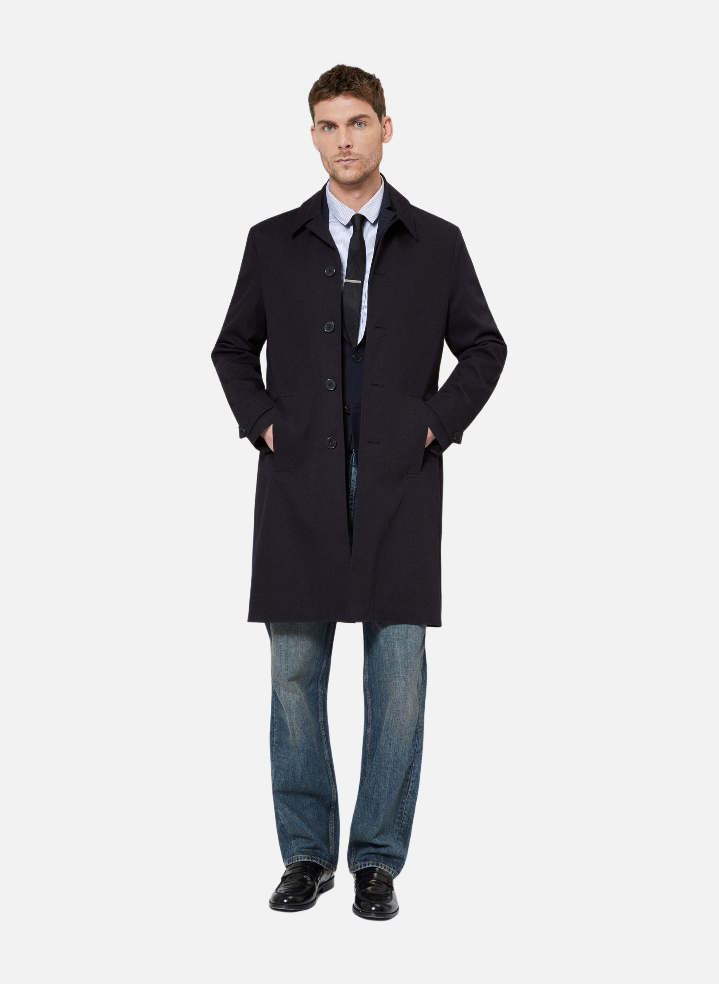 Single-breasted trench coat THE KOOPLES Black