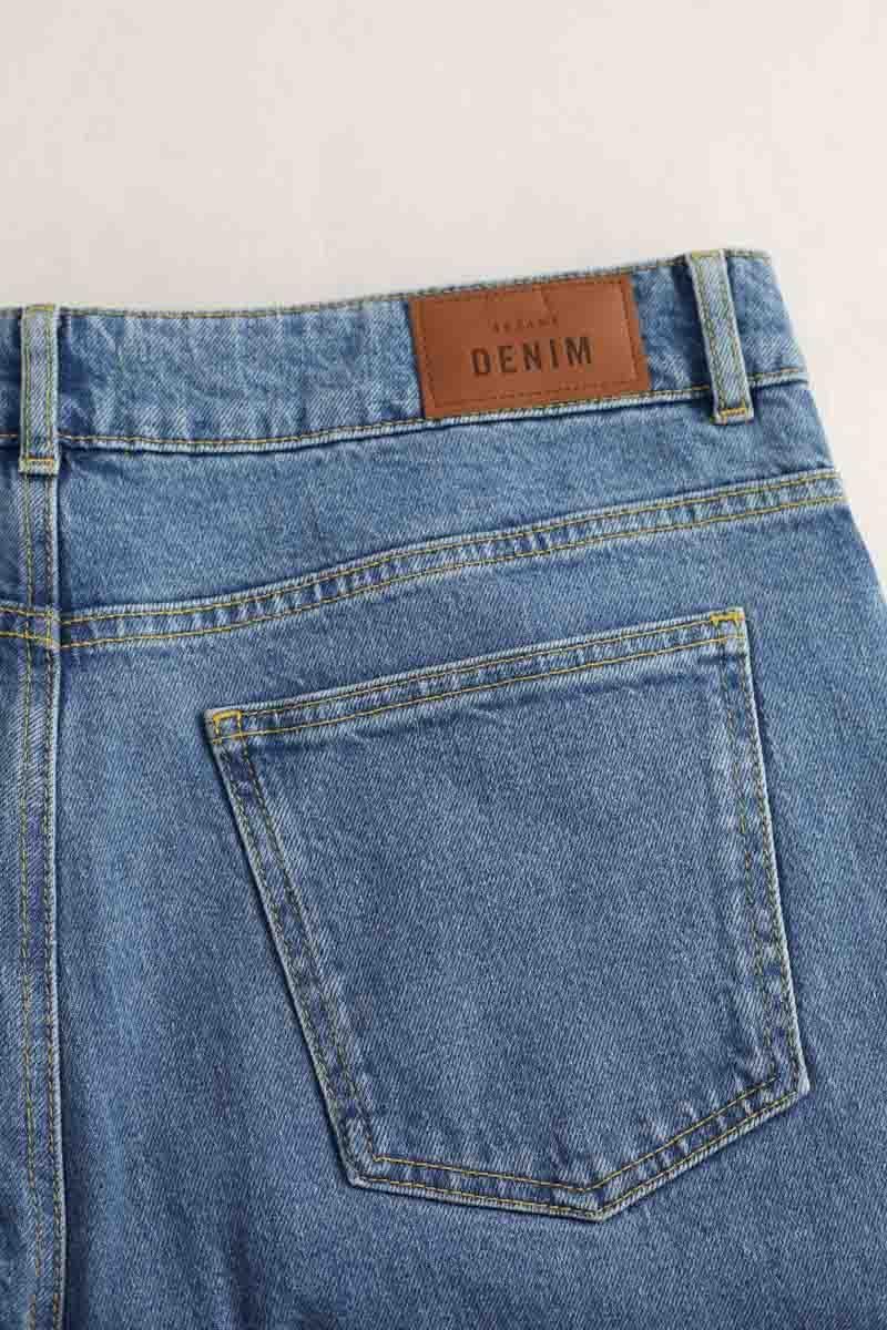 Straight cotton-blend pants SEZANE - Seconde main Blue