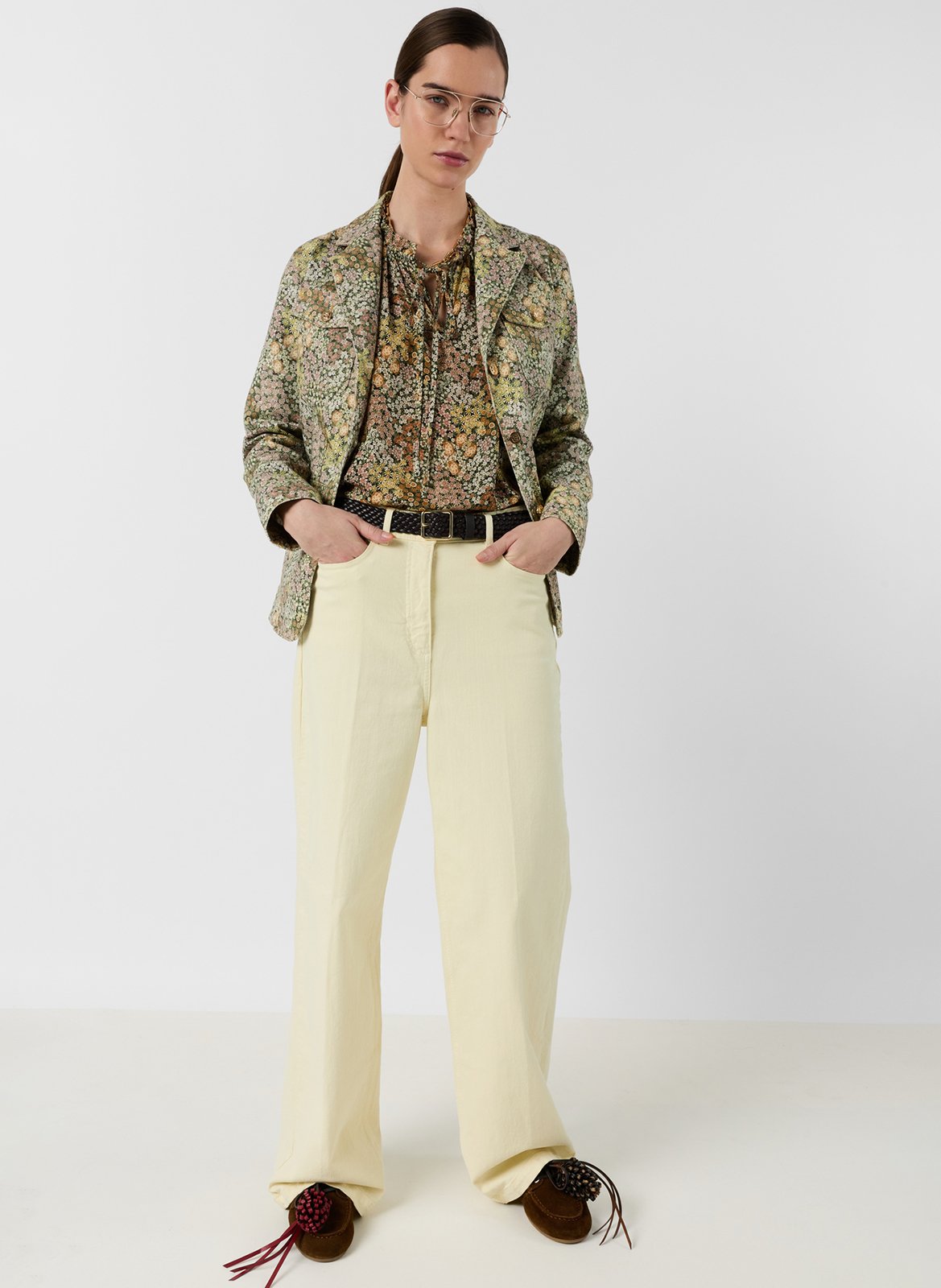 Jean taille haute large uni GERARD DAREL Jaune