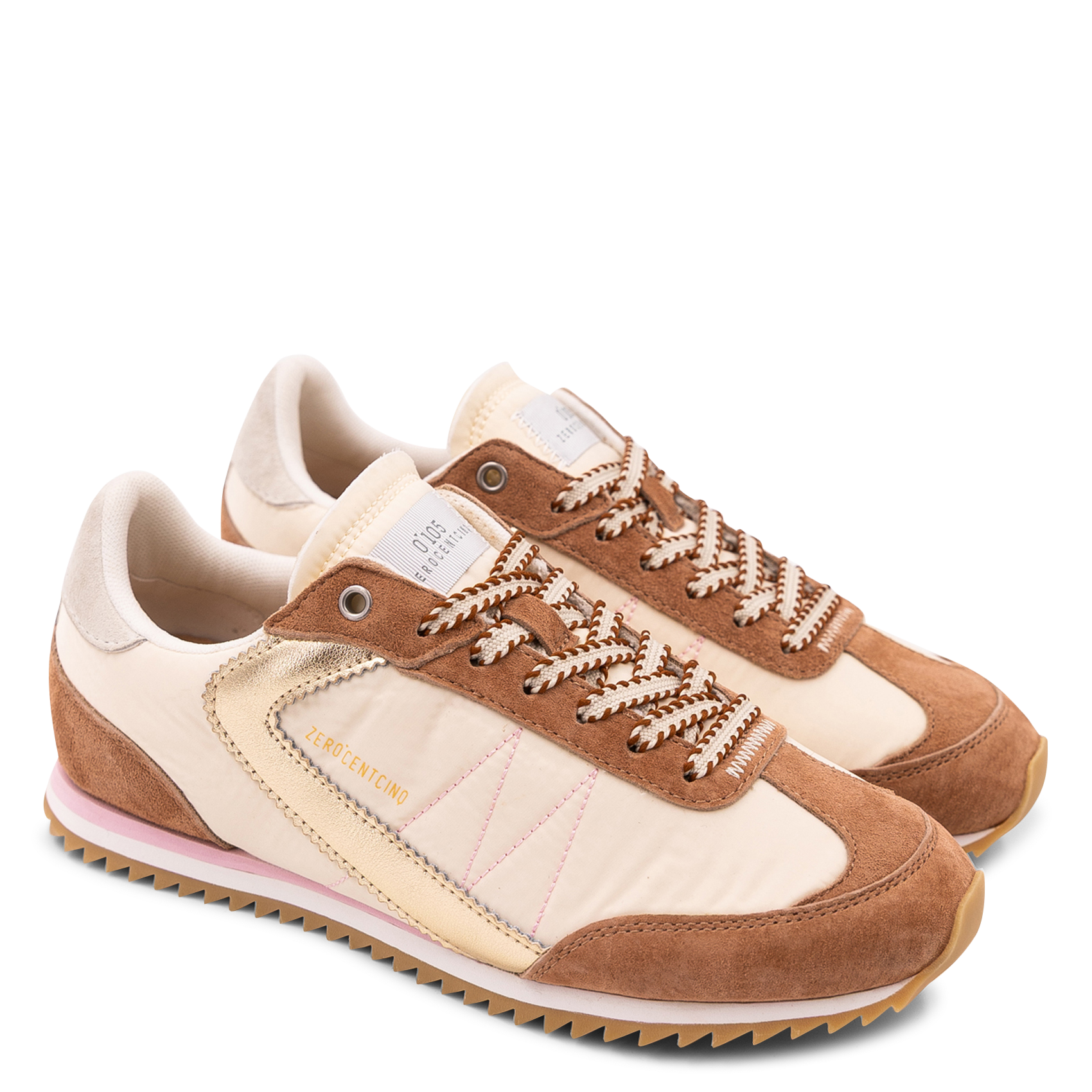 Baskets basses à lacets 0'105 Marron