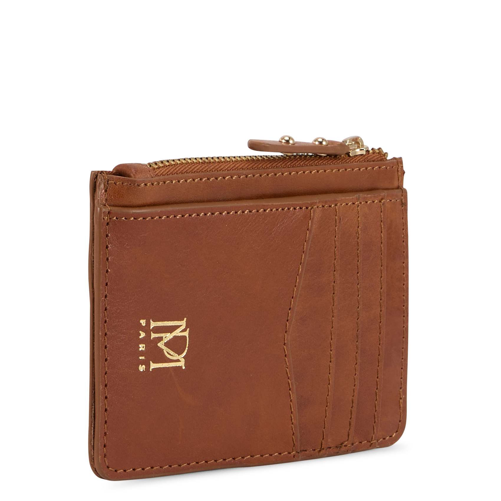 - 100 % Leder, - 6 Kartenschlitze, - 1 zentrale Tasche, - Maße: B10 x H7 cm. PETITE MENDIGOTE Braun