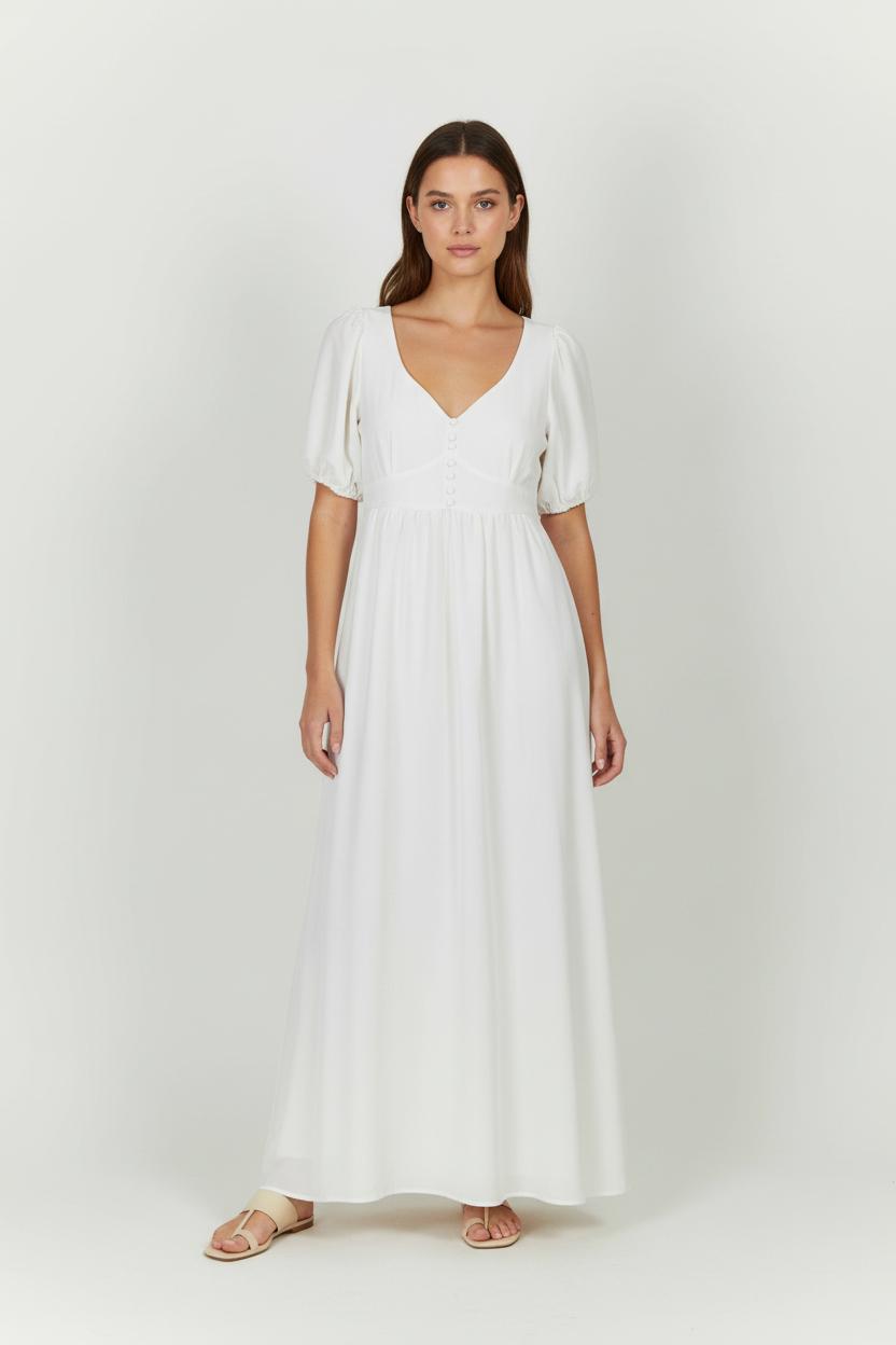 Long dress MAISON LEMOINE - Seconde main White