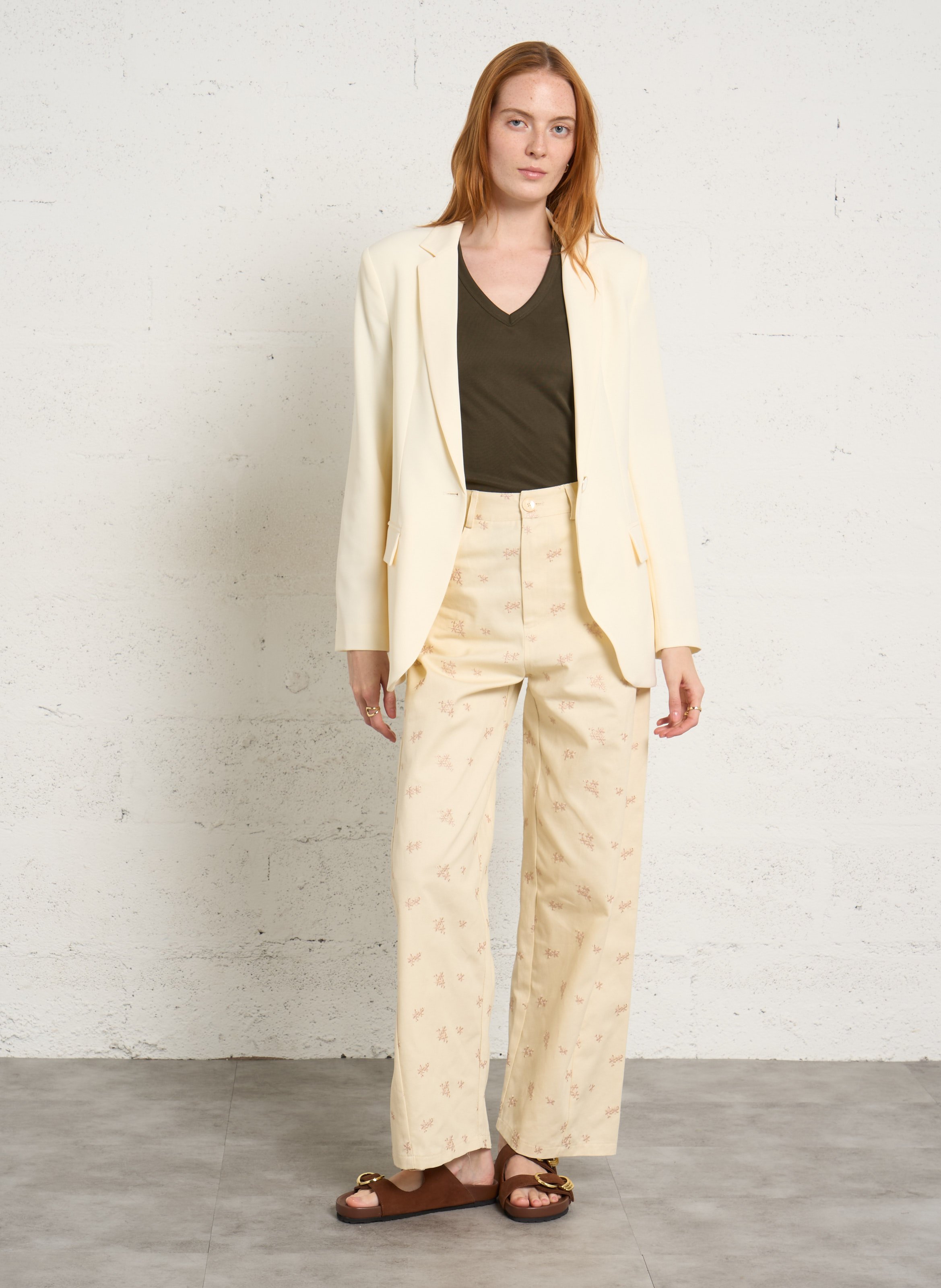 Veste tailleur droite unie IMPERIAL Blanc