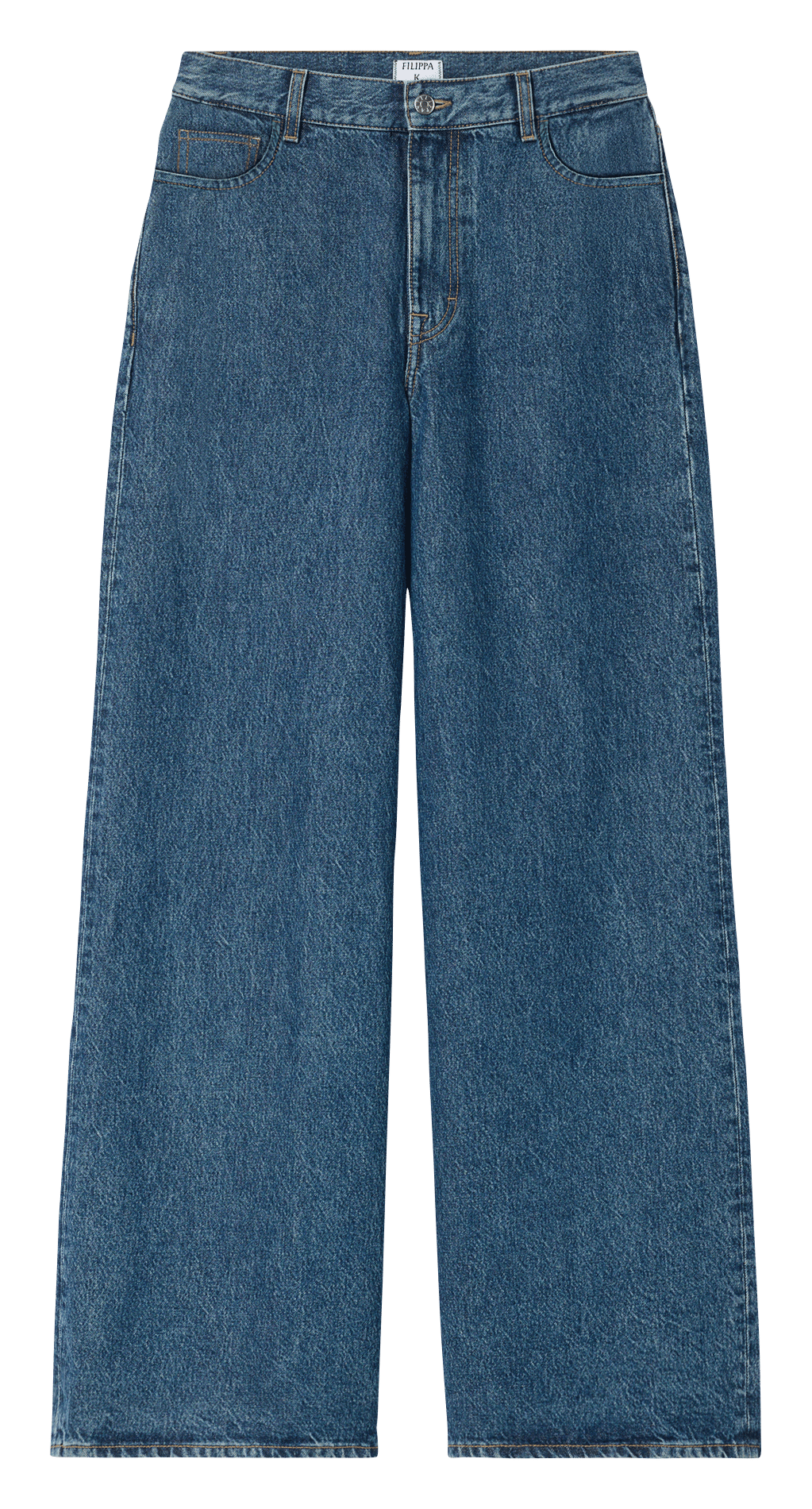 Jean large taille haute en denim FILIPPA K Bleu