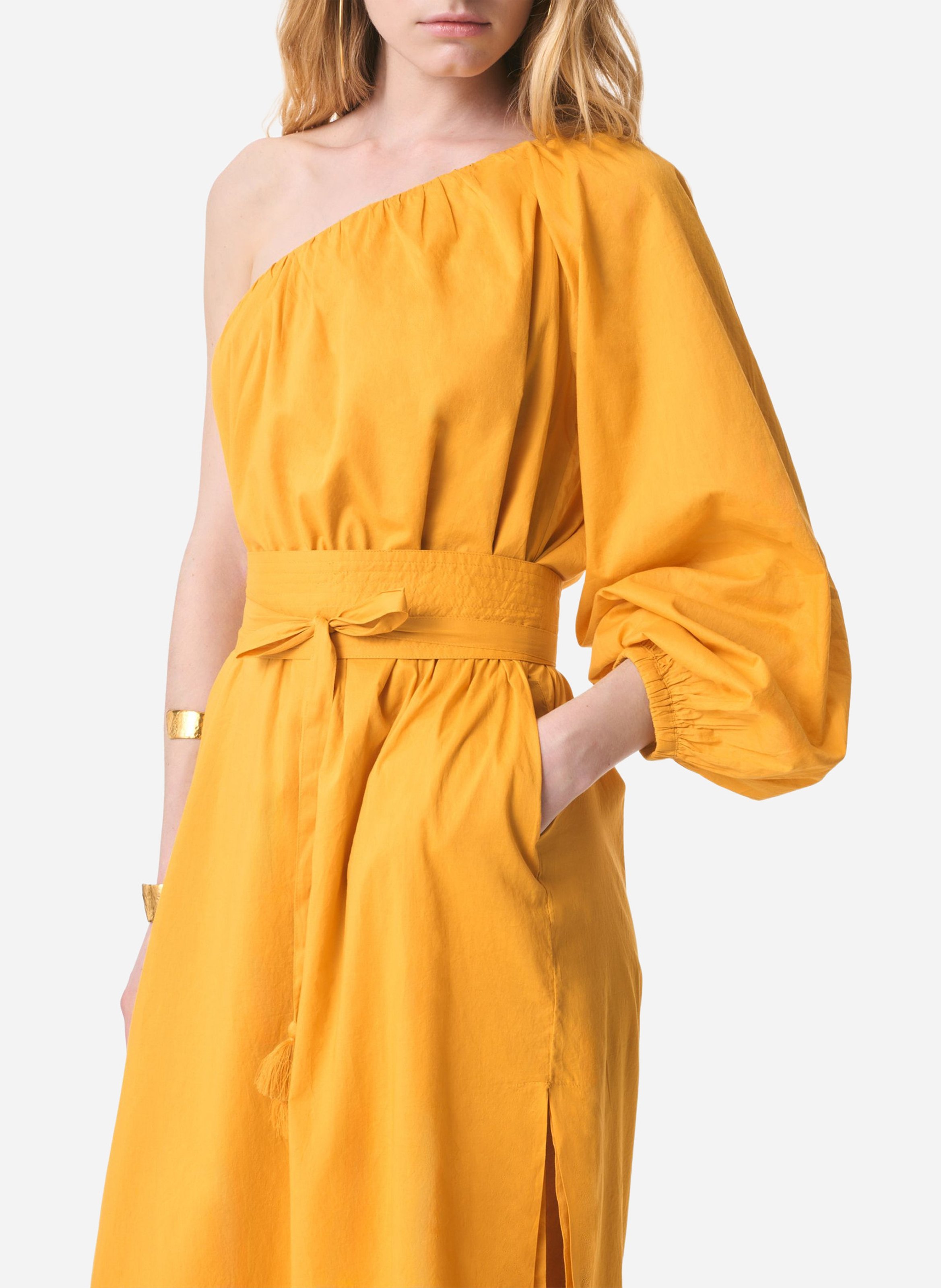 Robe longue ceinturée unie VANESSA BRUNO Jaune