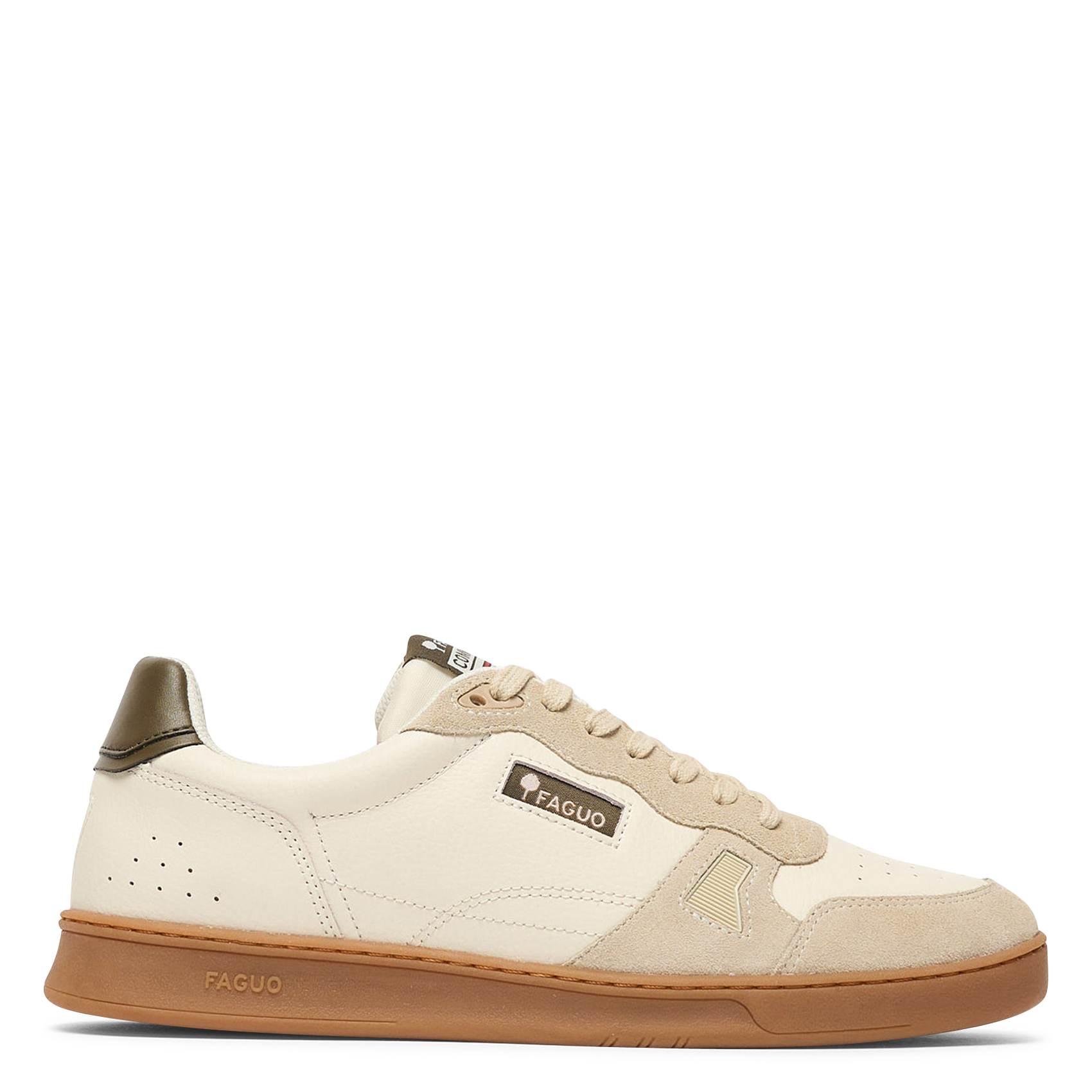 Baskets basses en cuir FAGUO Multicolore