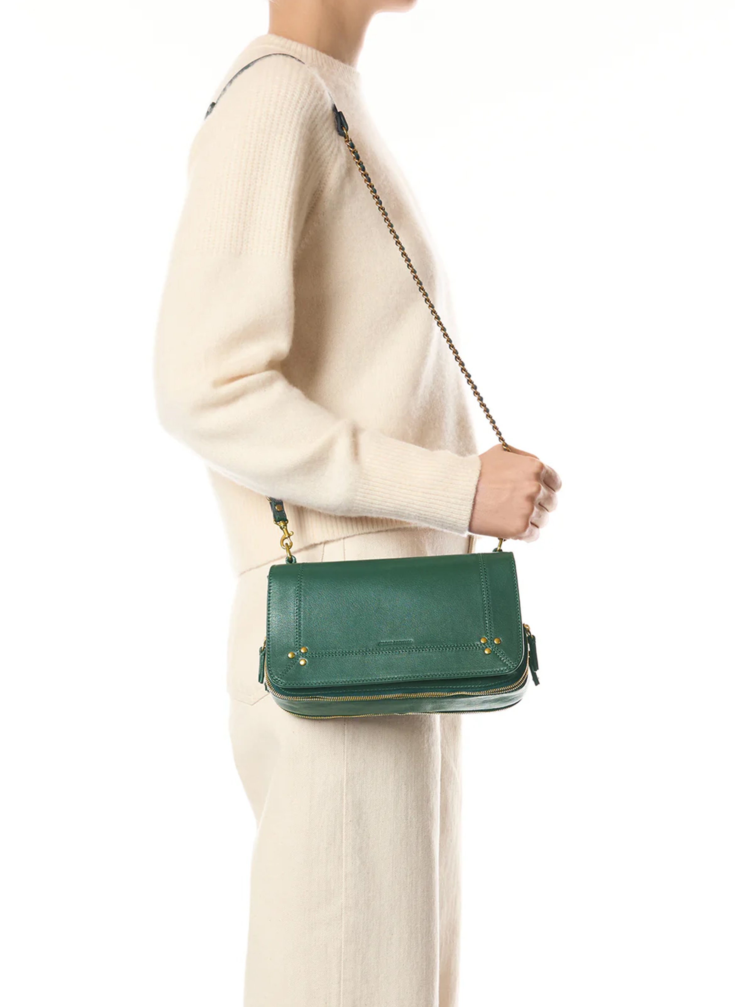 Brieftasche aus Leder JEROME DREYFUSS Khaki