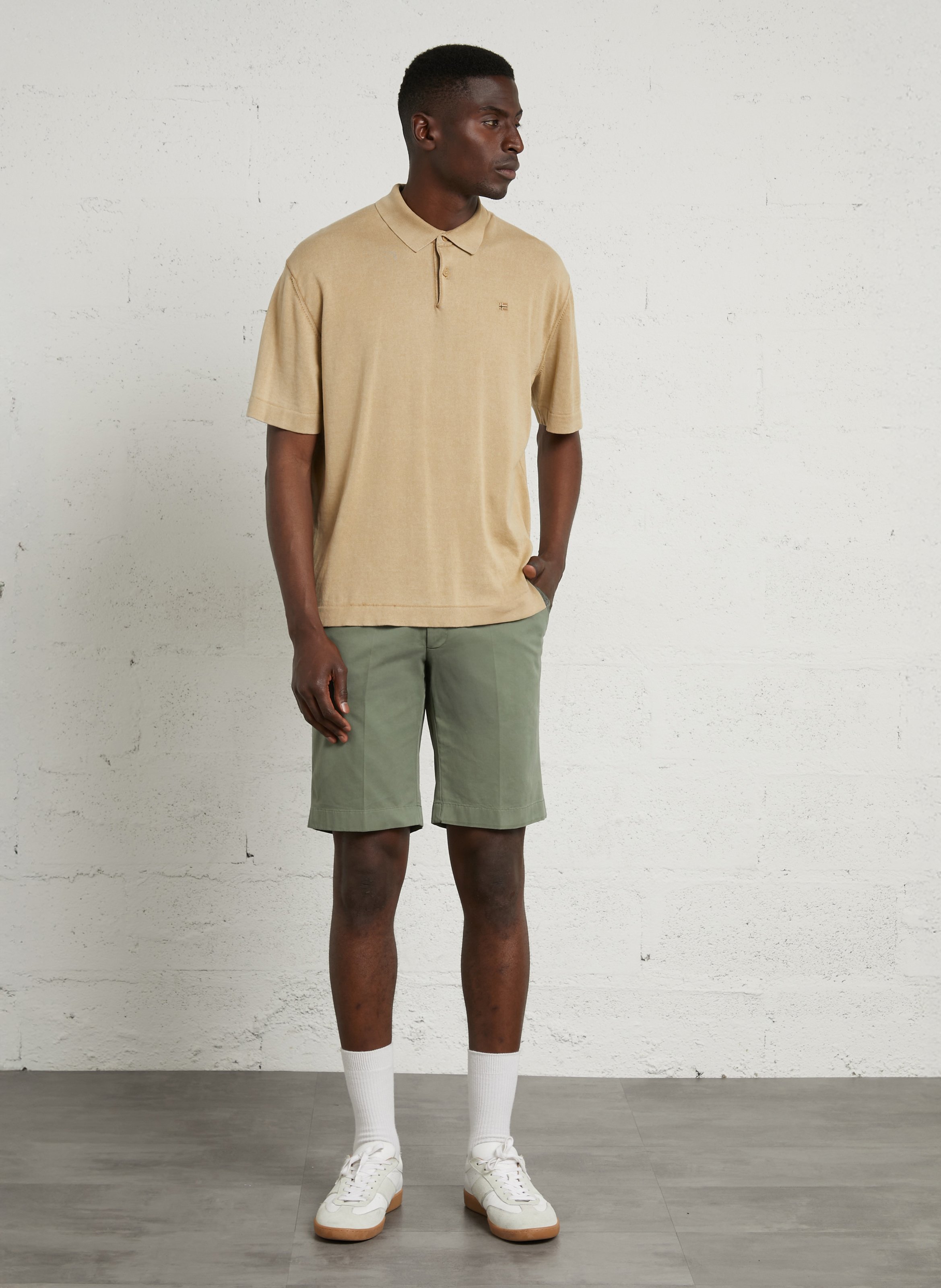 Bermudashorts aus Baumwoll-Mix LE TEMPS DES CERISES Grun